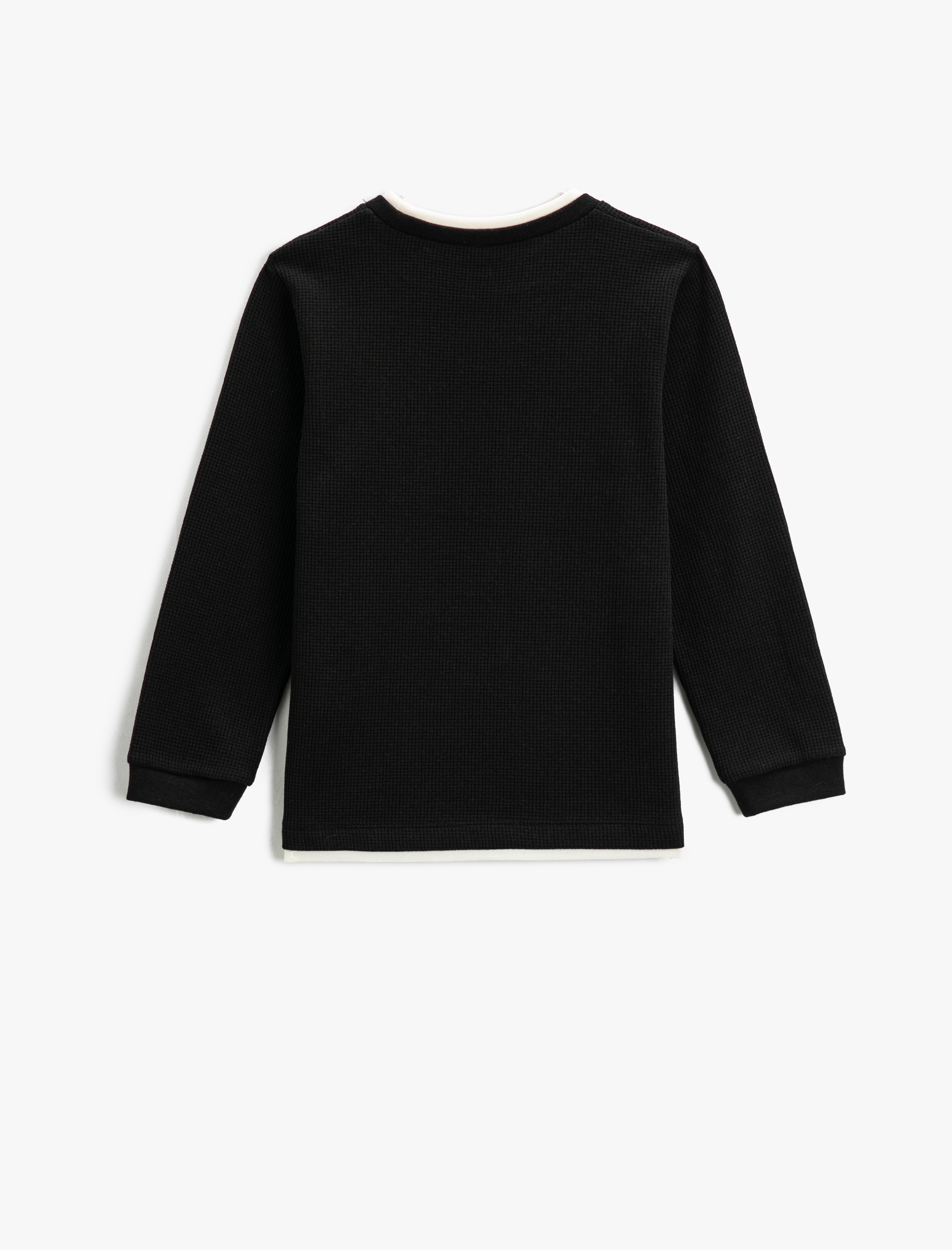  Erkek Çocuk Basic Sweatshirt Bisiklet Yaka