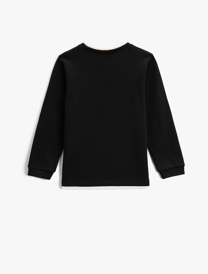 Erkek Çocuk Basic Sweatshirt Bisiklet Yaka