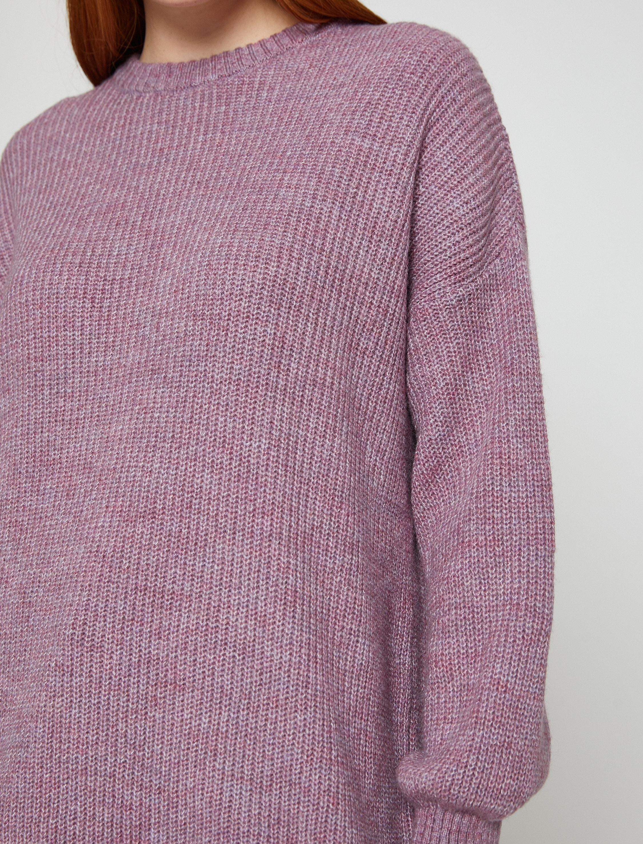   Örgü Tunik Uzun Kollu Bisiklet Yaka