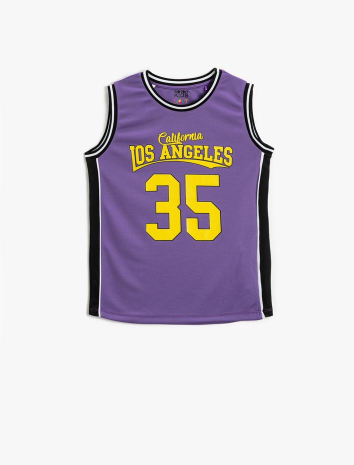 Erkek Çocuk Baskılı Basketbol Atlet
