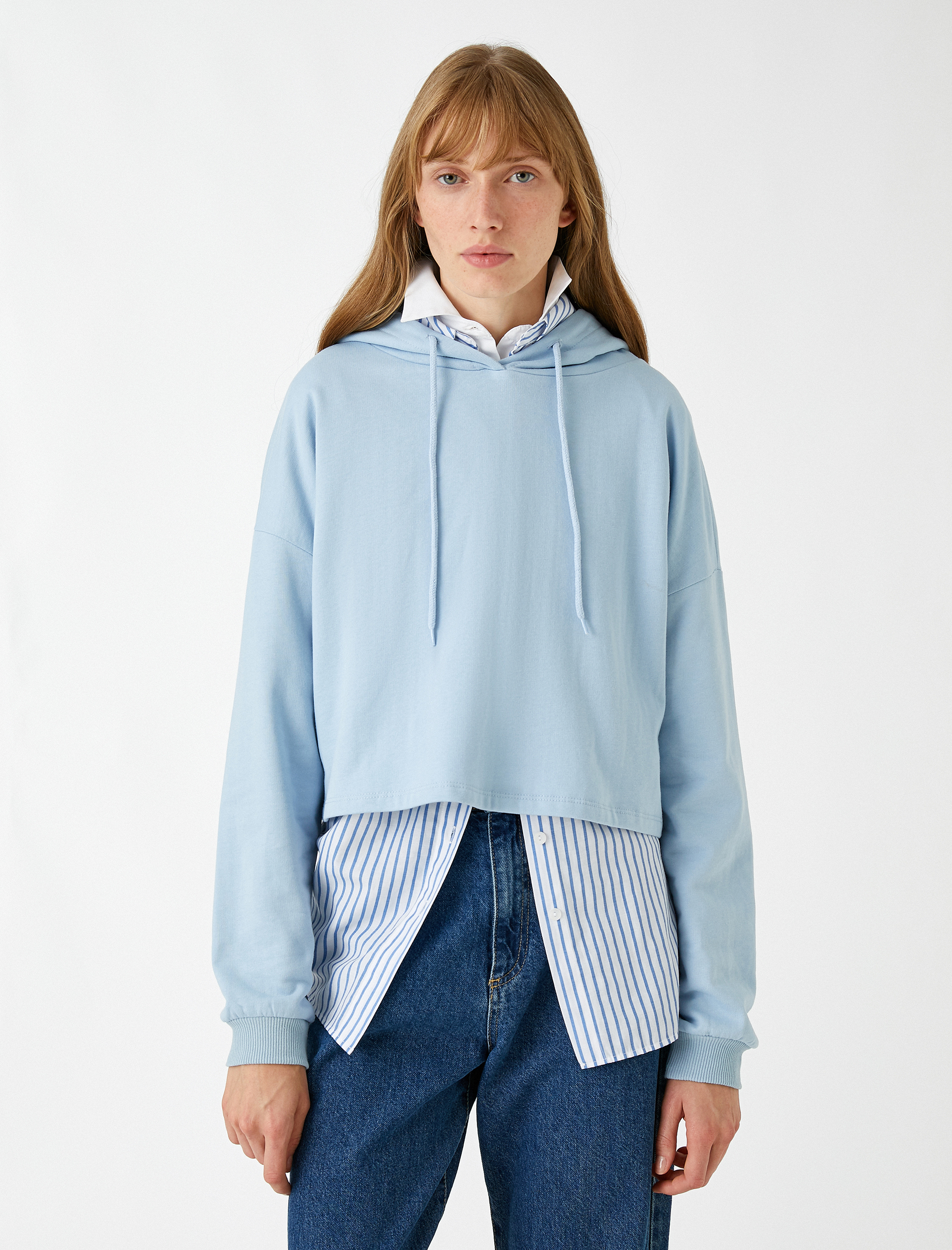   Kapüşonlu Crop Sweatshirt