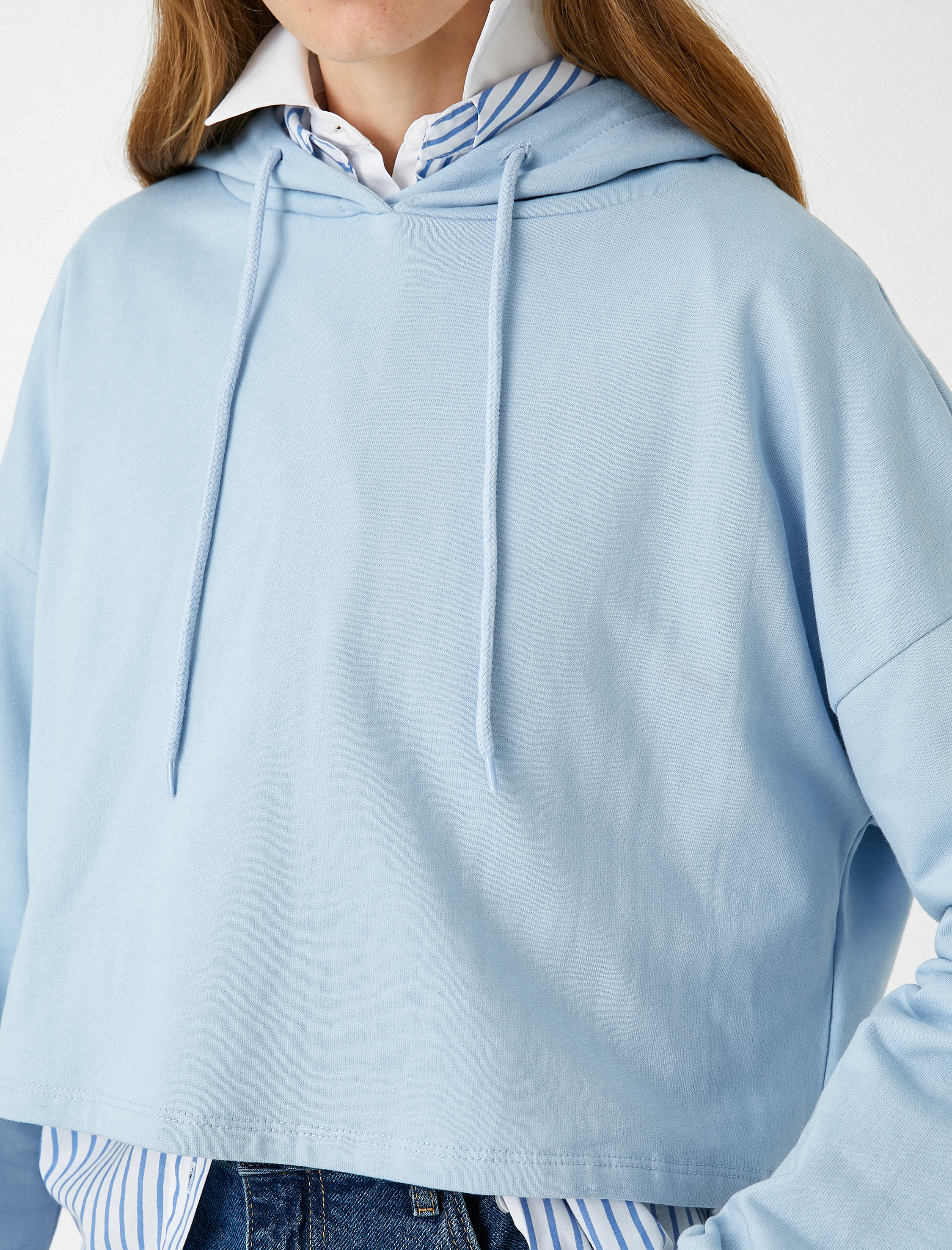   Kapüşonlu Crop Sweatshirt