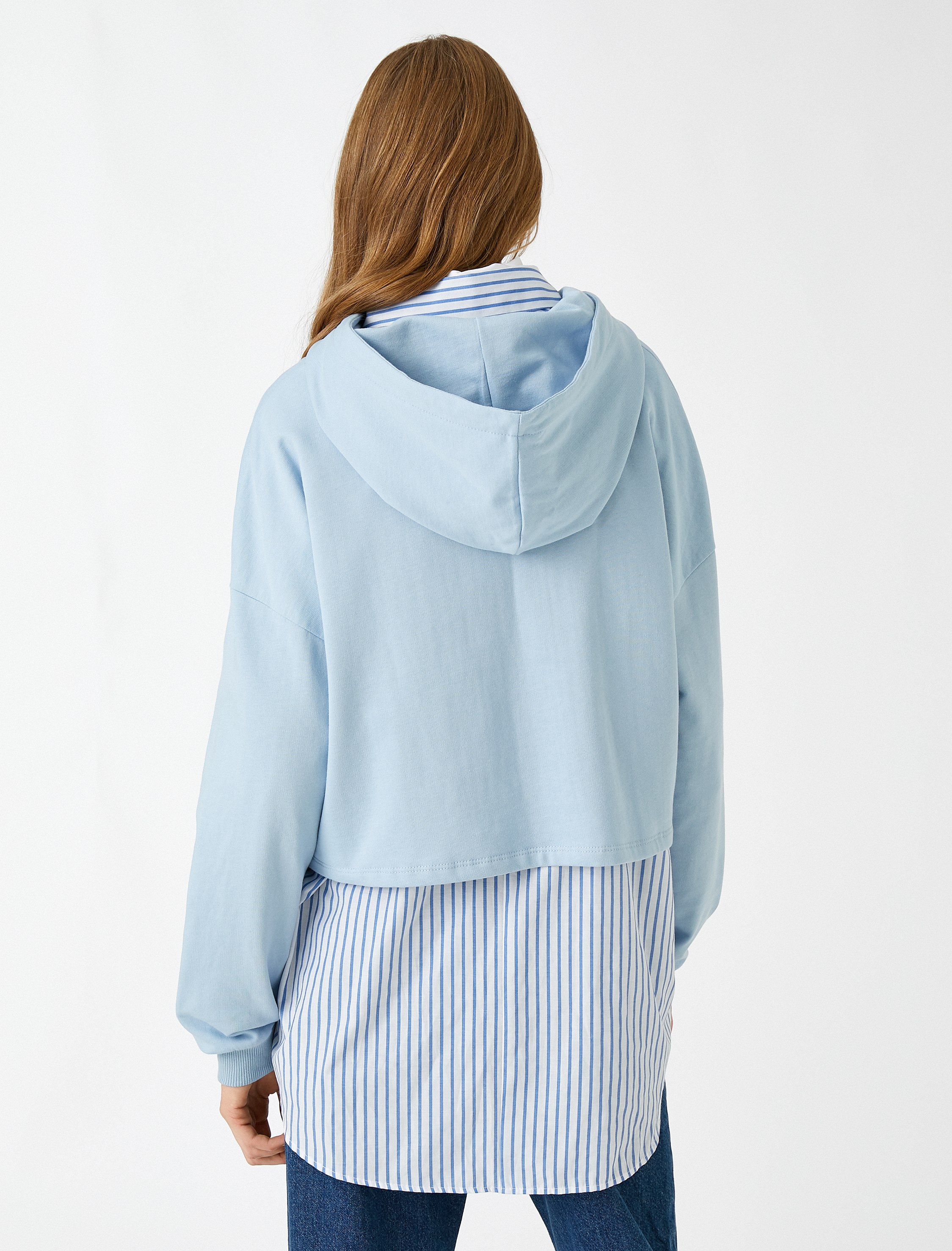   Kapüşonlu Crop Sweatshirt