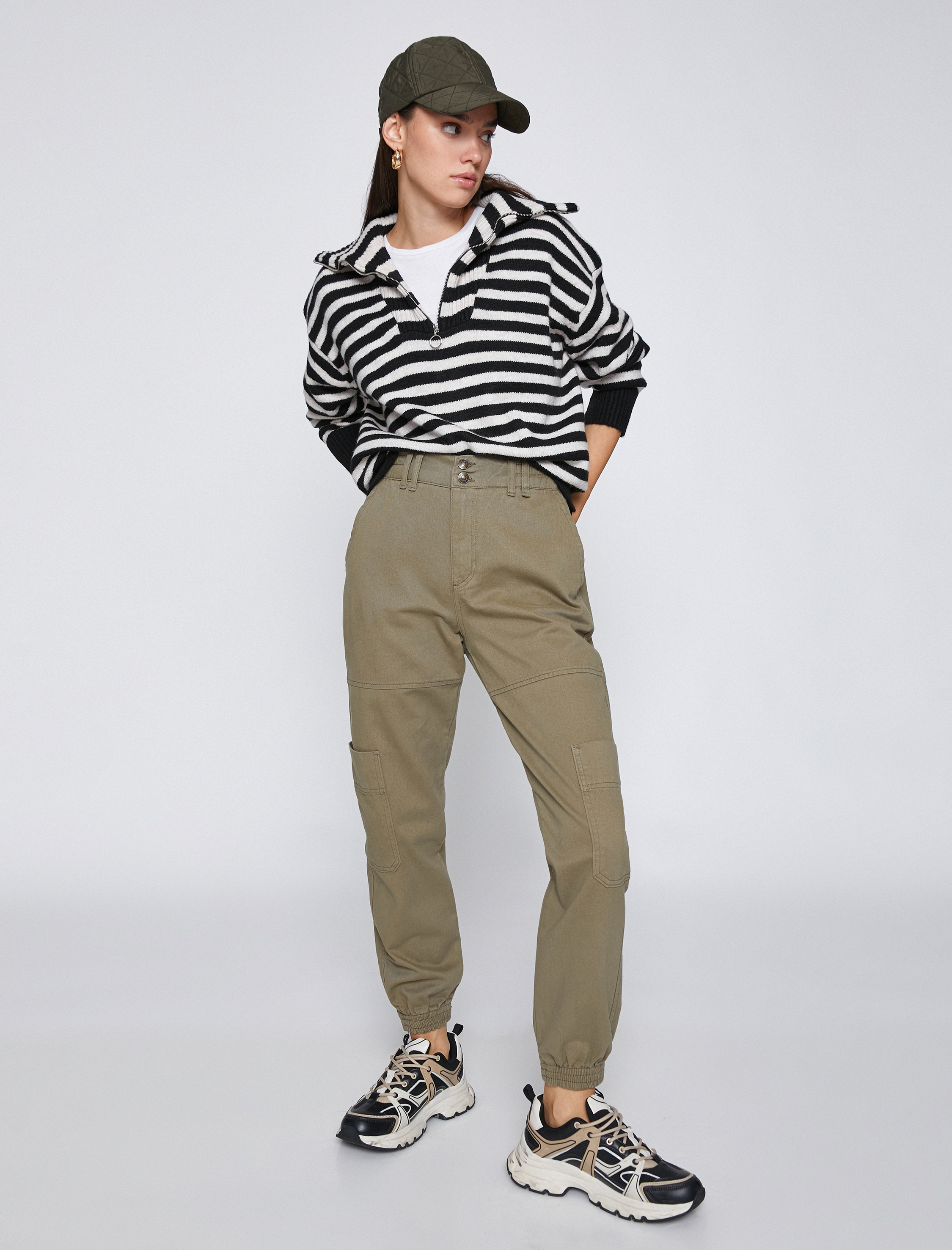   Jogger Kot Pantolon Cep Detaylı