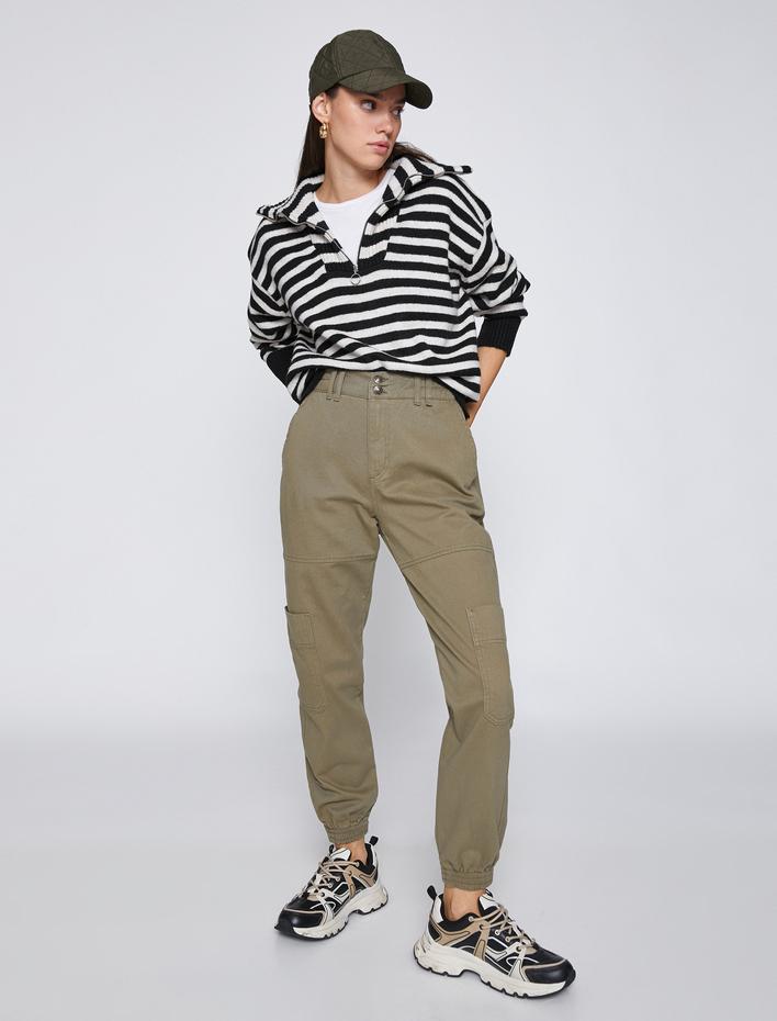  Jogger Kot Pantolon Cep Detaylı