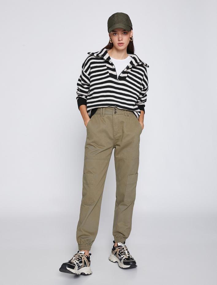  Jogger Kot Pantolon Cep Detaylı