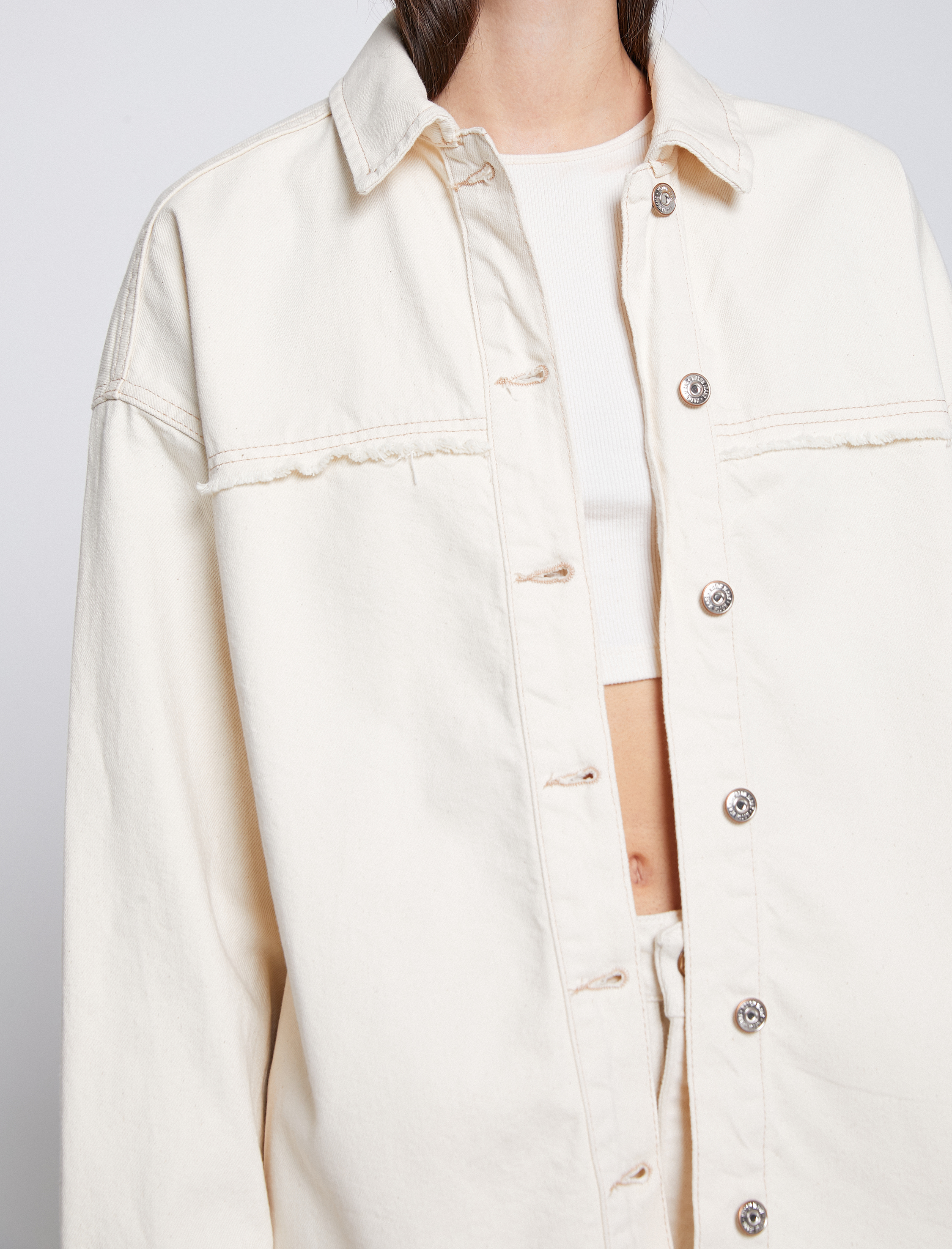 Kot Ceket Püskül Detaylı