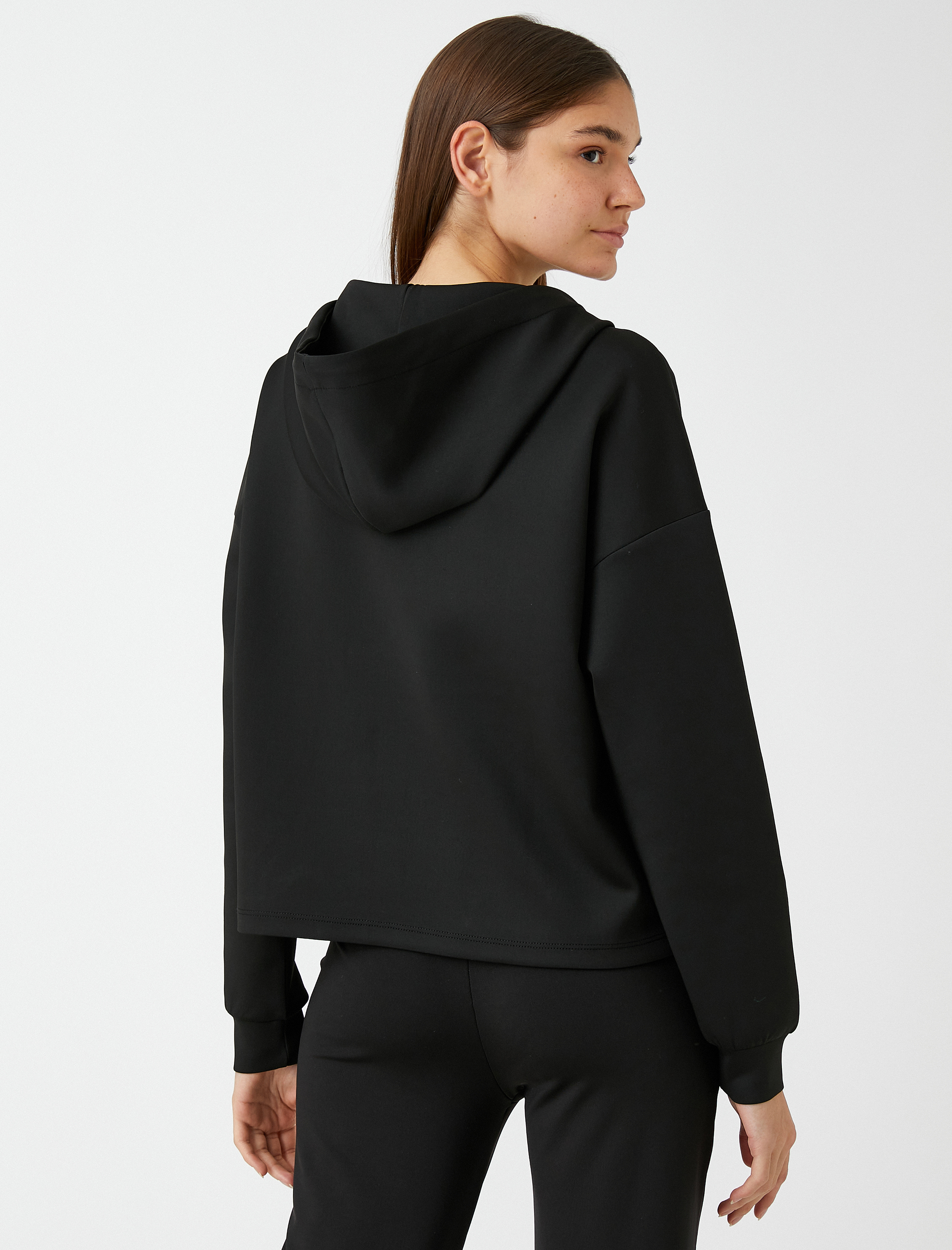   Kapüşonlu Cepli Scuba Sweatshirt