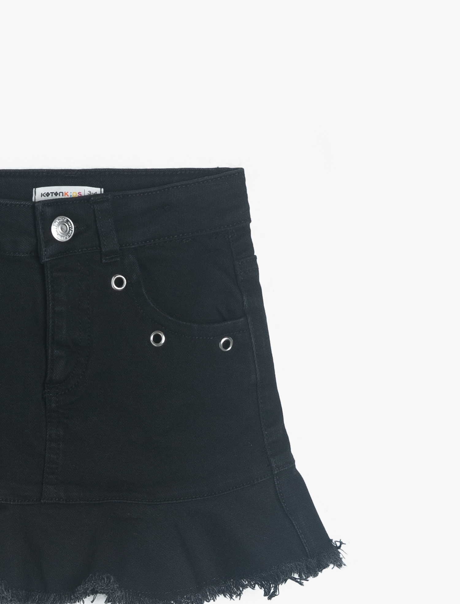  Kız Çocuk Cep Detaylı Jean Etek