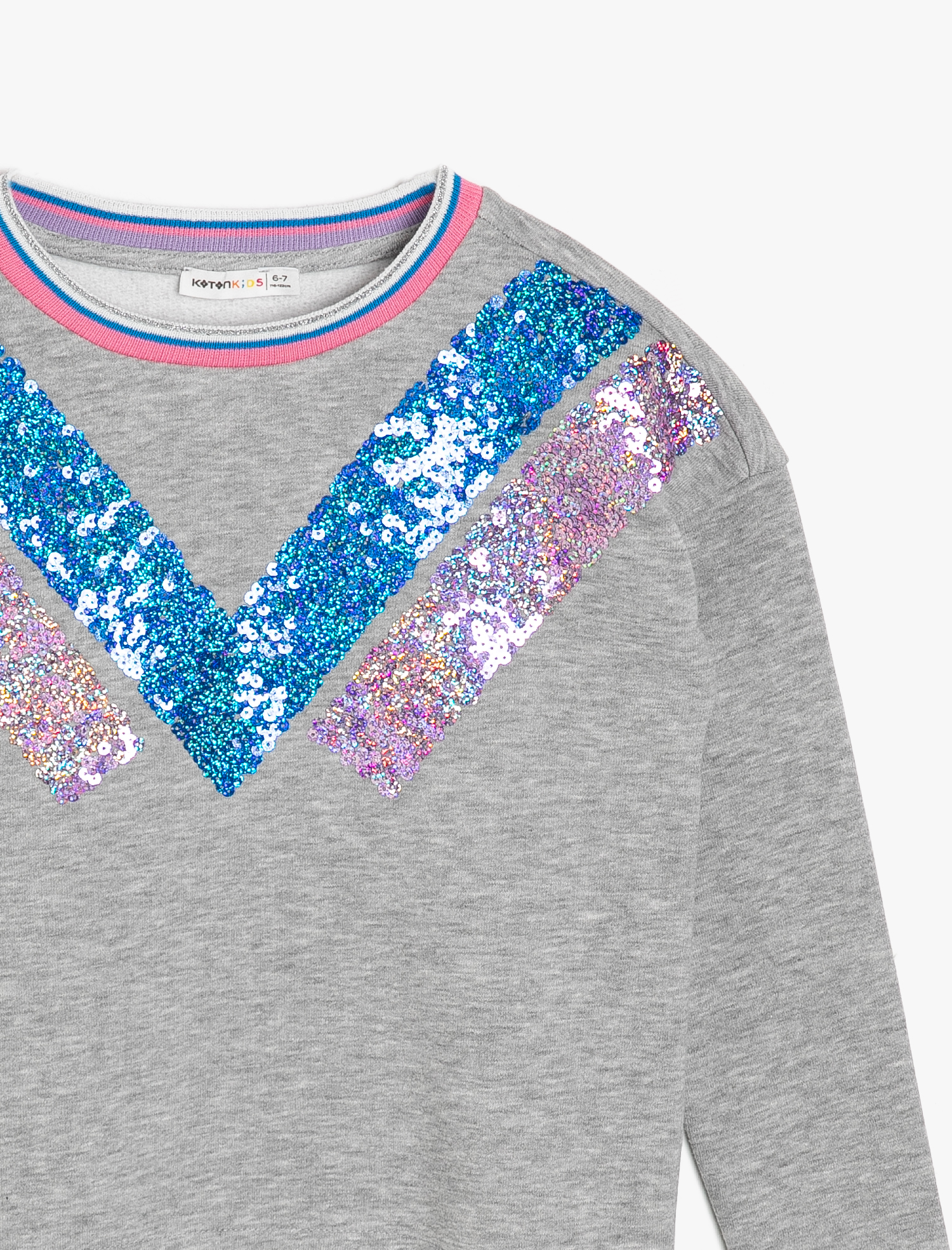Kız Çocuk Pul Detaylı Sweatshirt