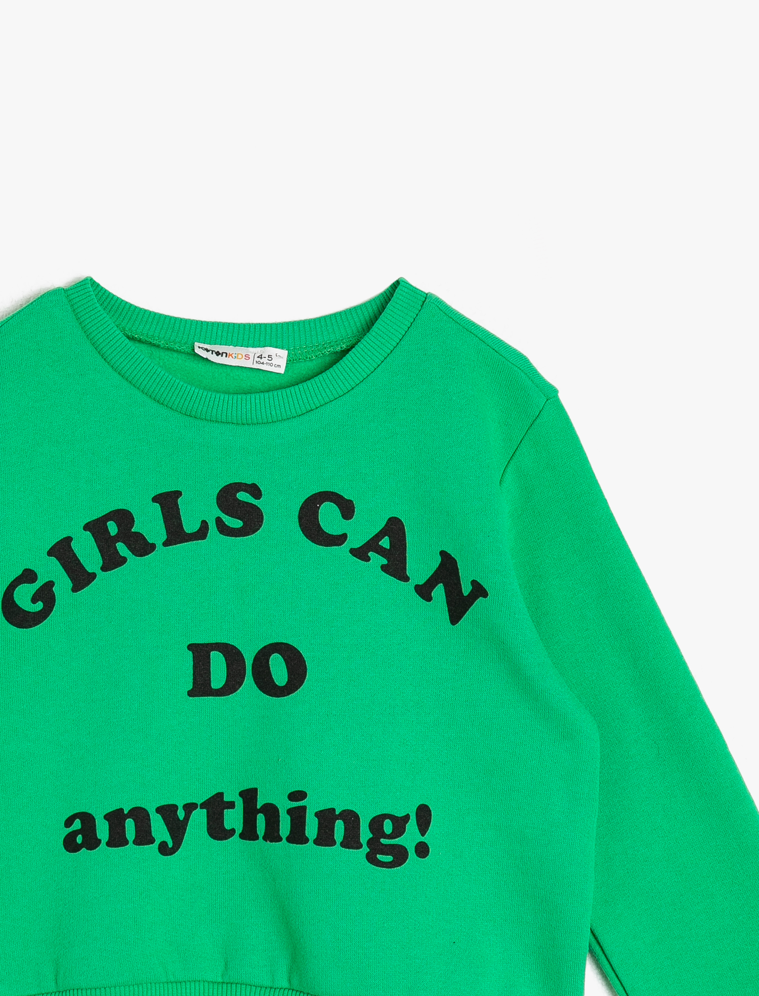 Kız Çocuk Yazılı Baskılı Sweatshirt