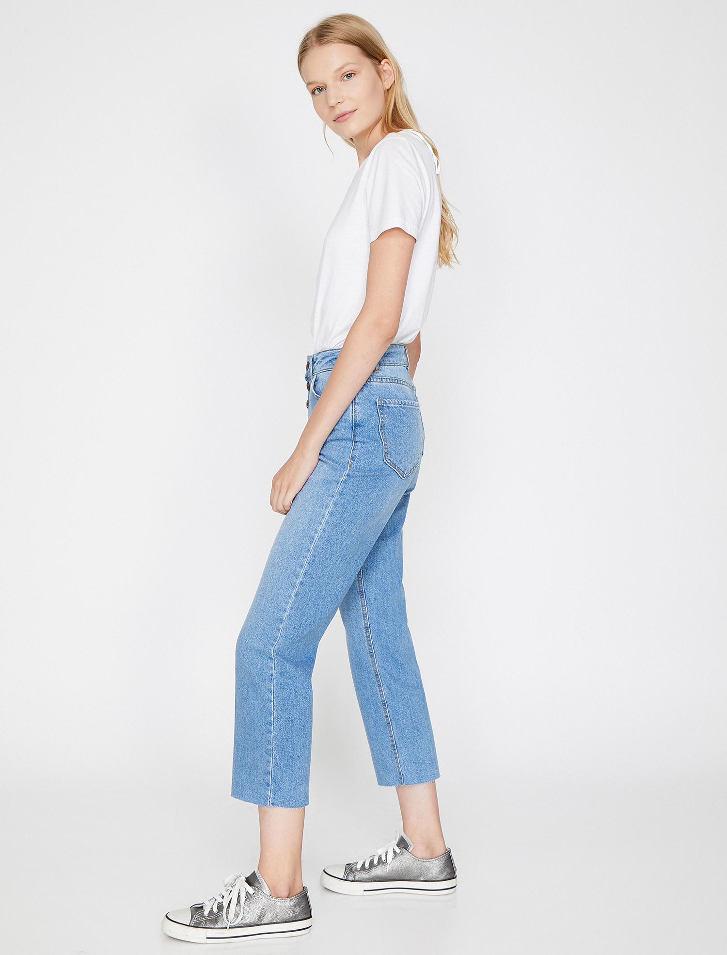   Eve Slim Jean - Yüksek Bel Normal Kesim Hafif Düz Paça Pantolon