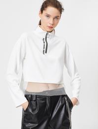 Fermuar Detaylı Sweatshirt