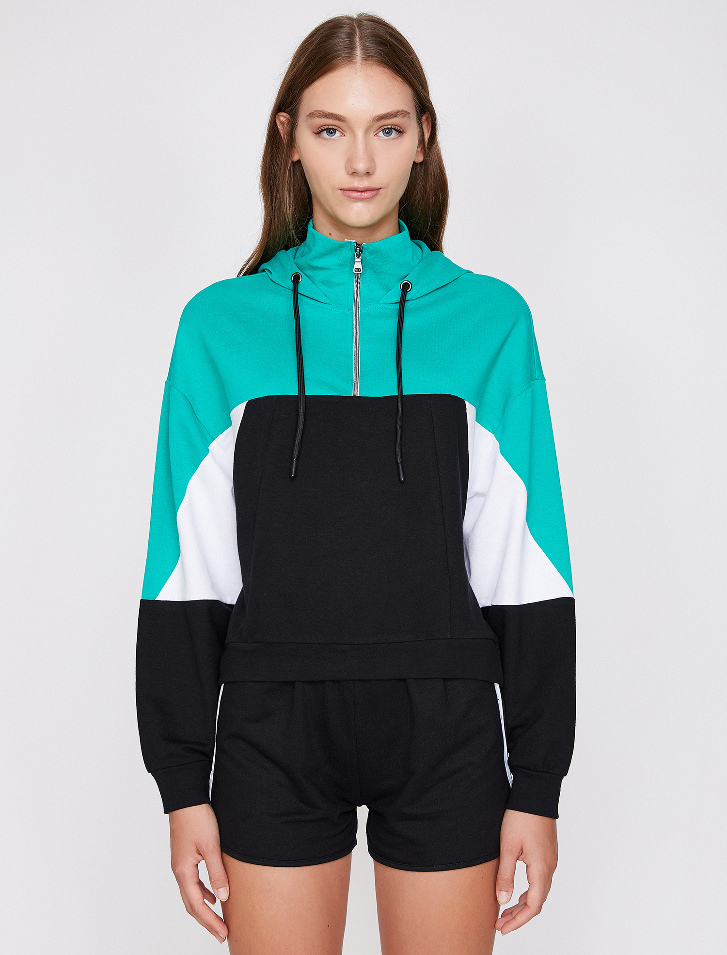   Fermuar Detaylı Sweatshirt