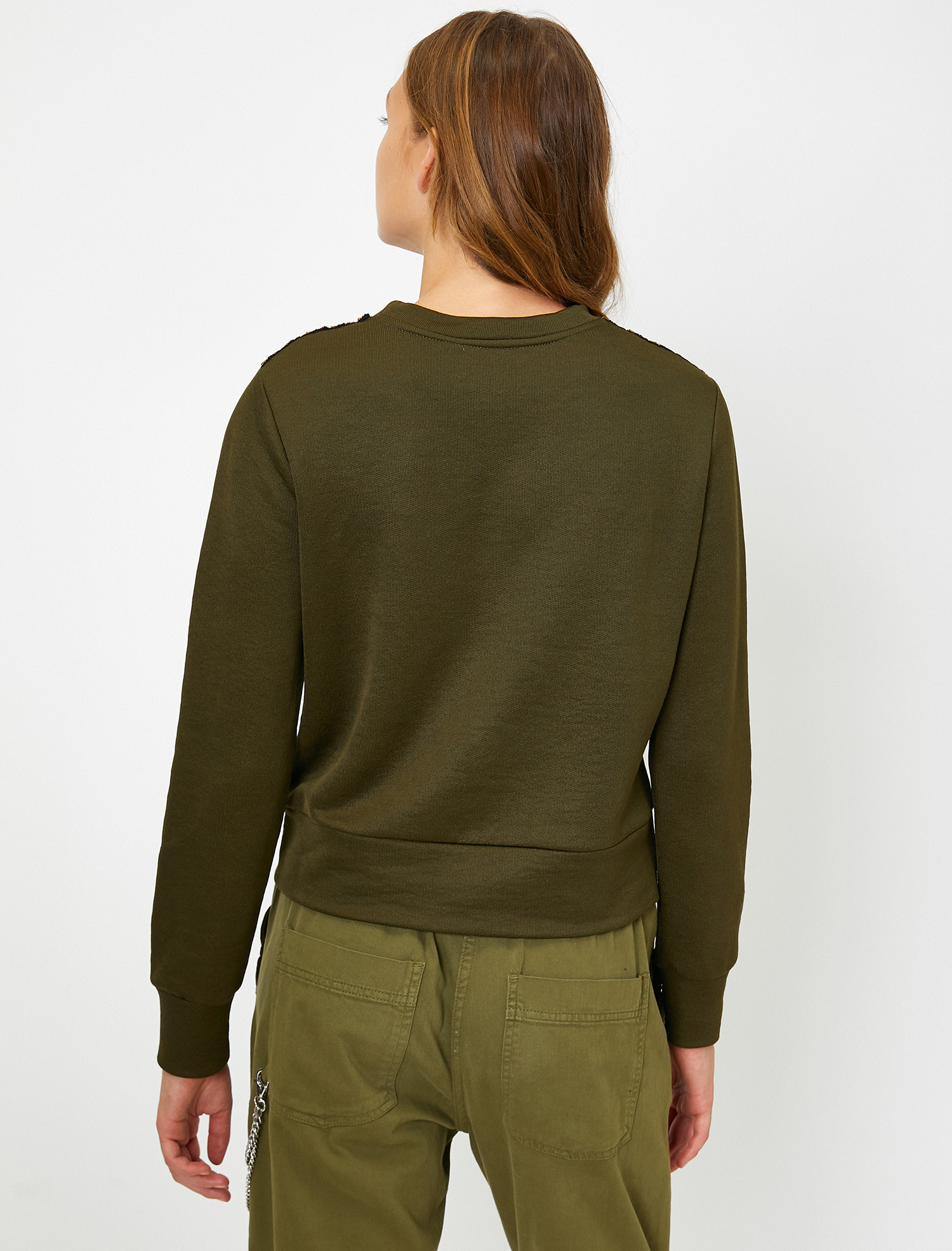   Boncuk Detaylı Sweatshirt