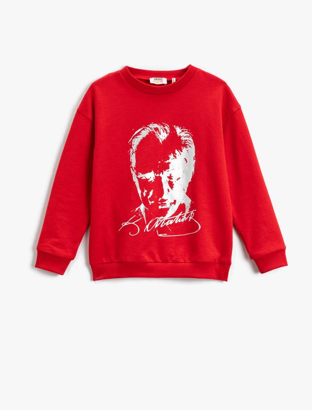  Kız Çocuk Atatürk Baskılı Sweatshirt