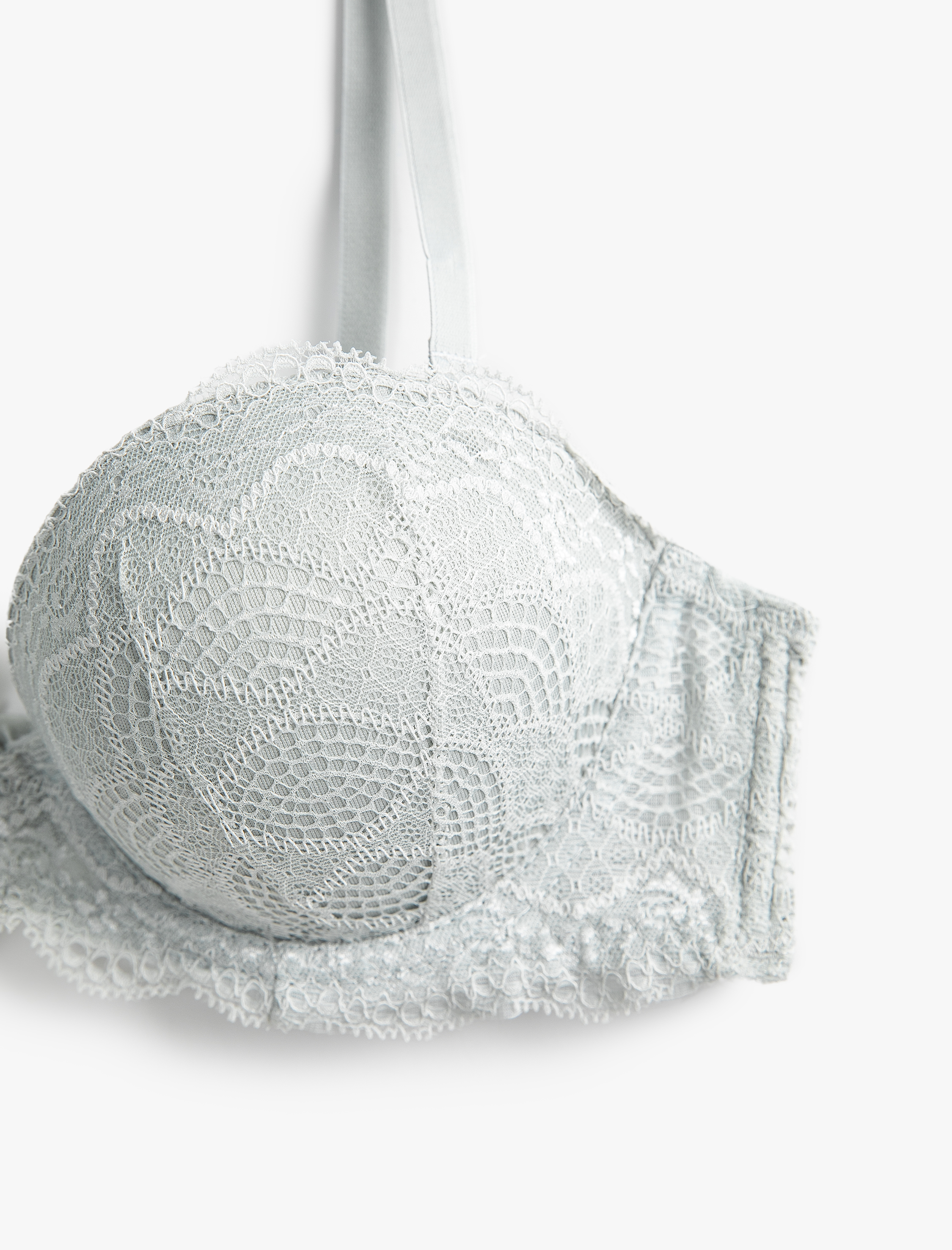   Dantelli Destekli Sütyen Straplez Ekstra Dolgulu Balenli