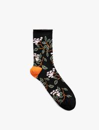 Çiçekli Soket Çorap