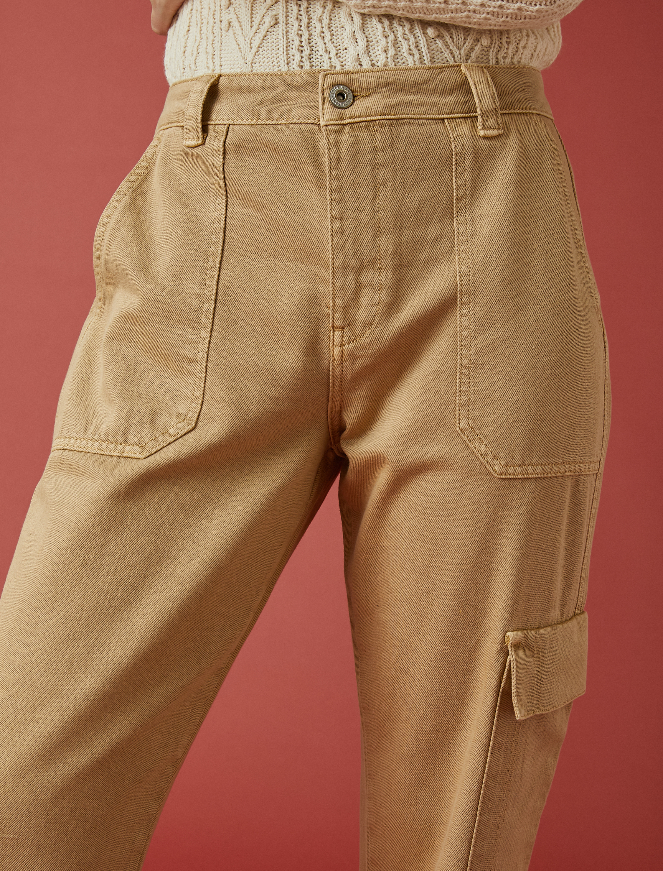   Kot Kargo Pantolon Cep Detaylı