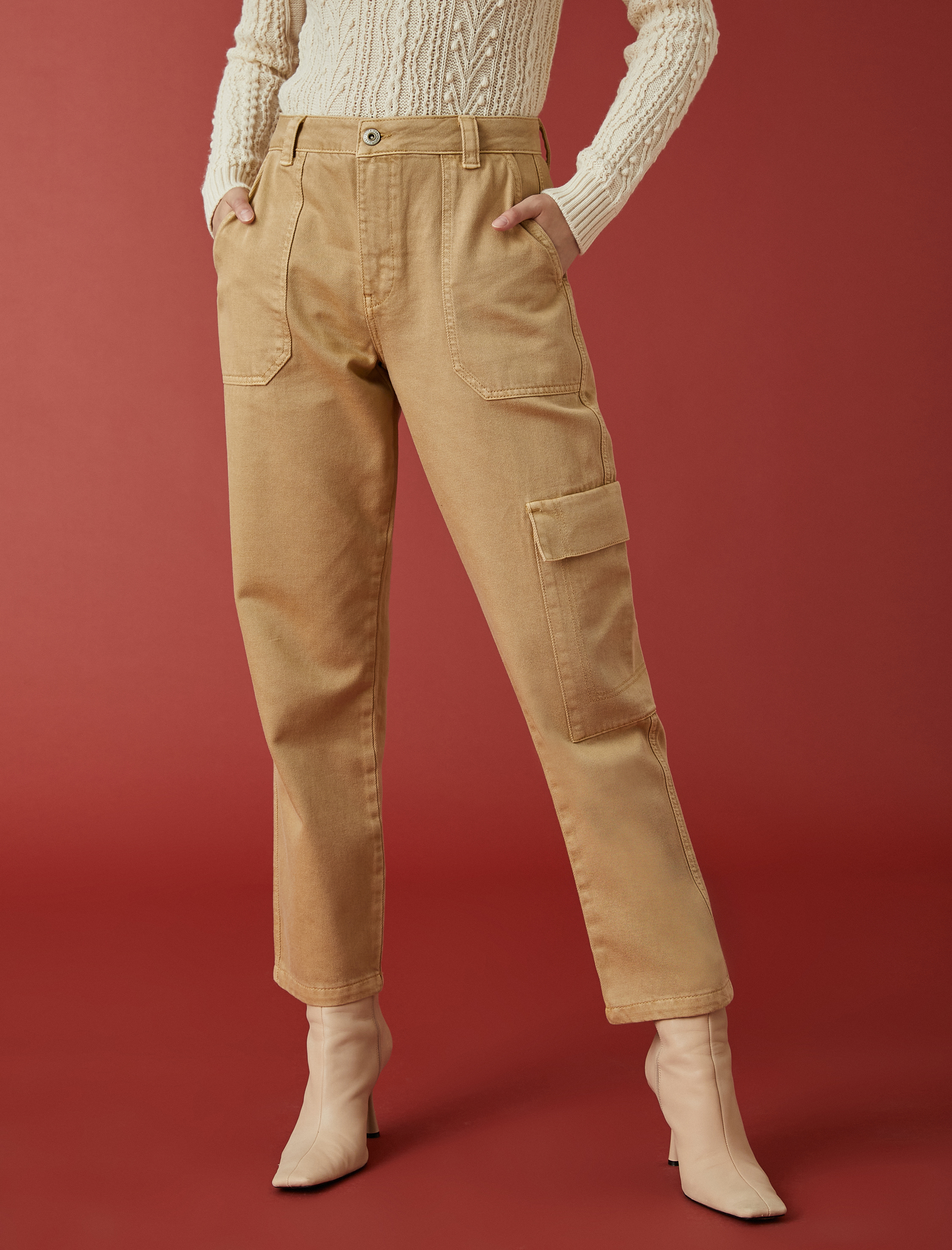   Kot Kargo Pantolon Cep Detaylı