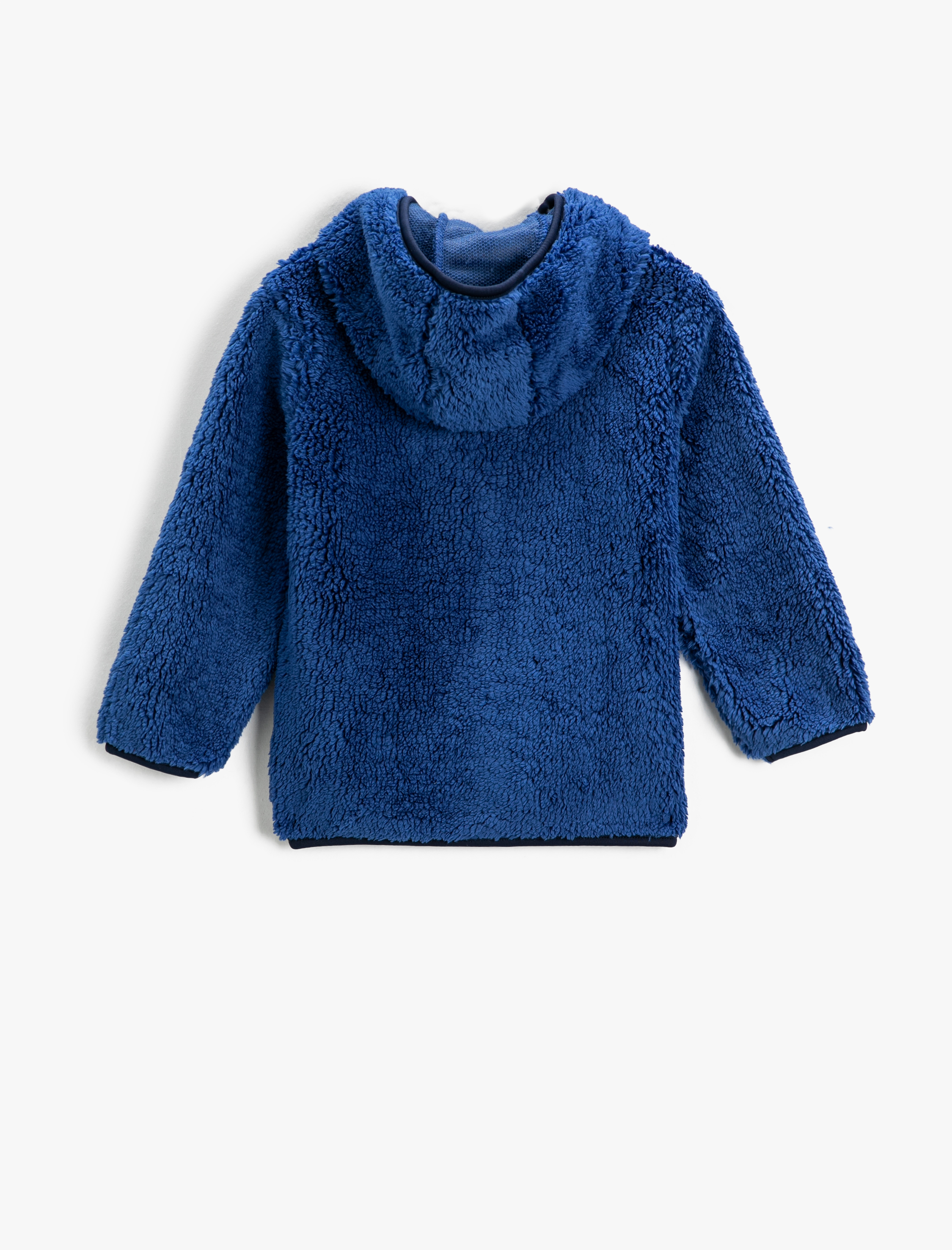  Erkek Çocuk Peluş Kapüşonlu Hırka Fermuarlı