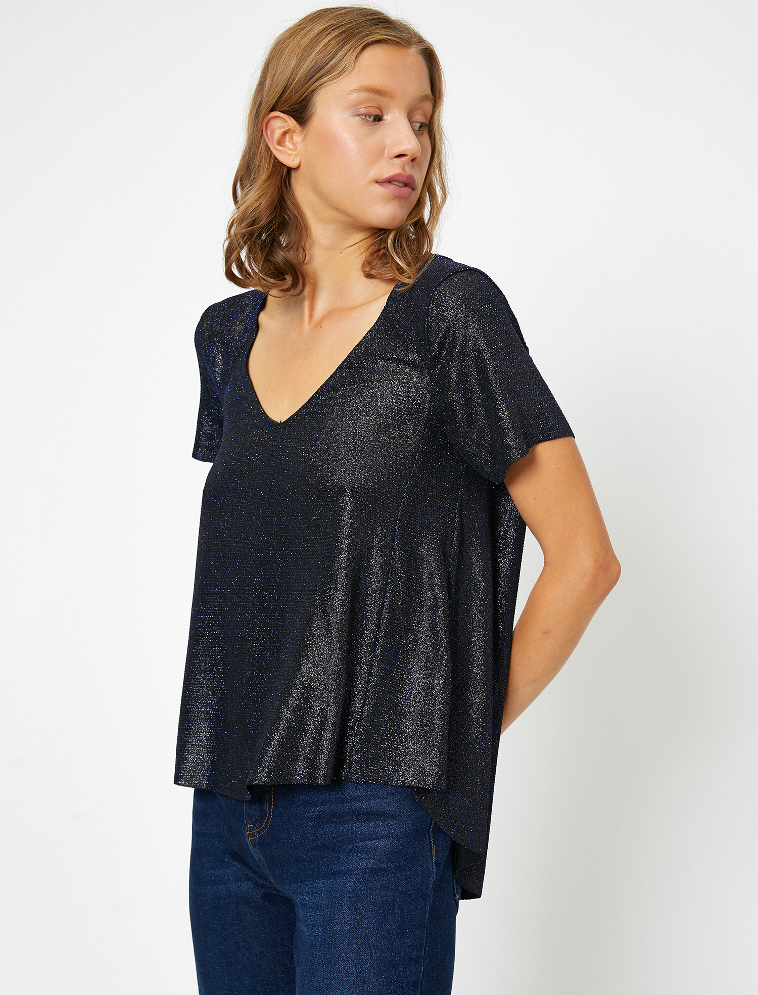   Sim Detaylı Abiye Bluz