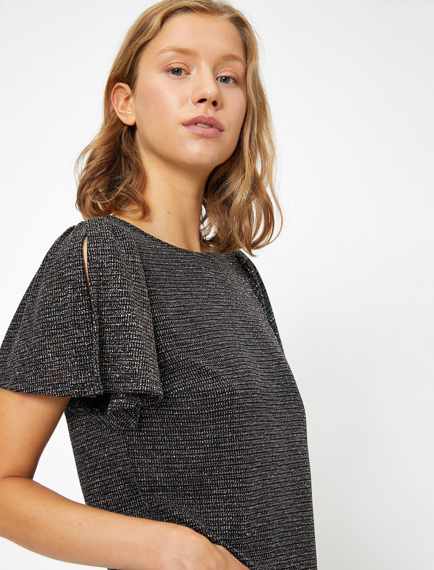 Kol Detaylı Abiye Bluz