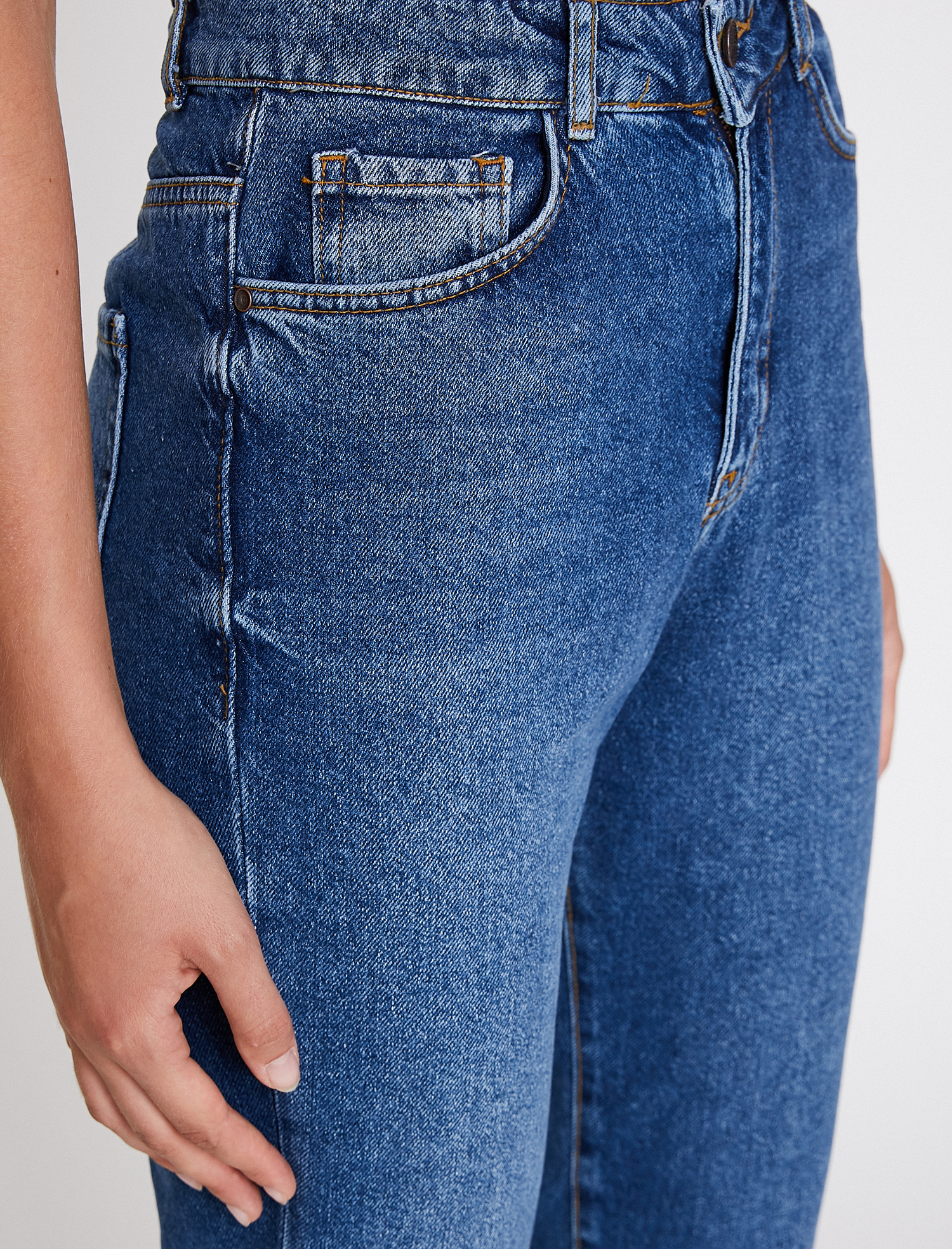   Mom Jean - Yüksek Bel Rahat Kesim Dar Paça Pantolon