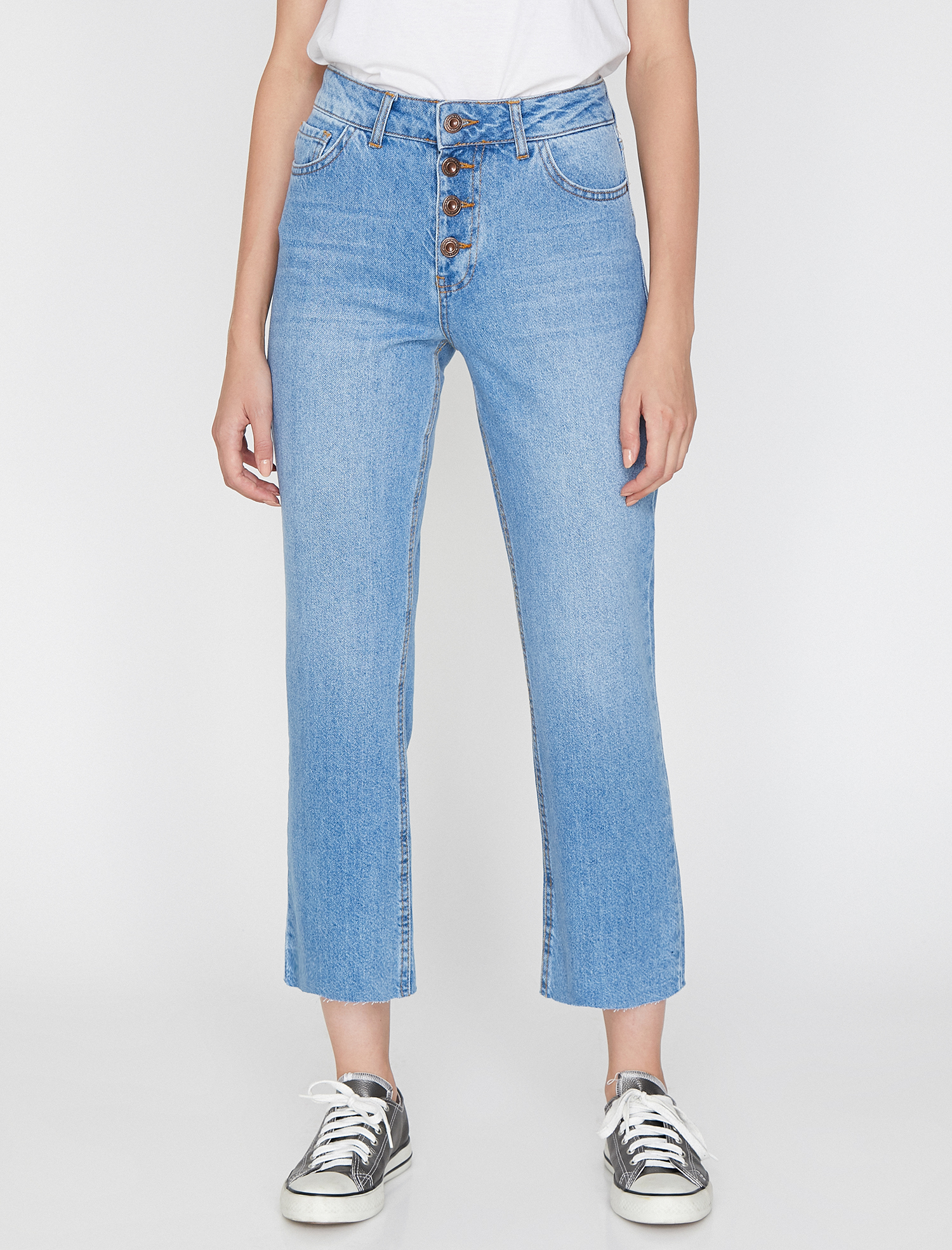   Eve Slim Jean - Yüksek Bel Normal Kesim Hafif Düz Paça Pantolon