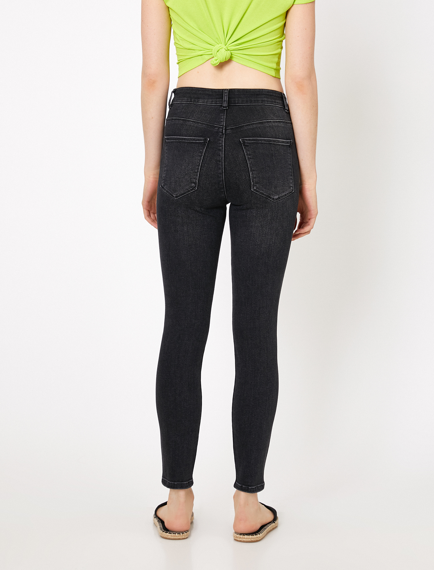   Carmen Jean - Yüksek Bel Dar Kesim Dar Paça Pantolon