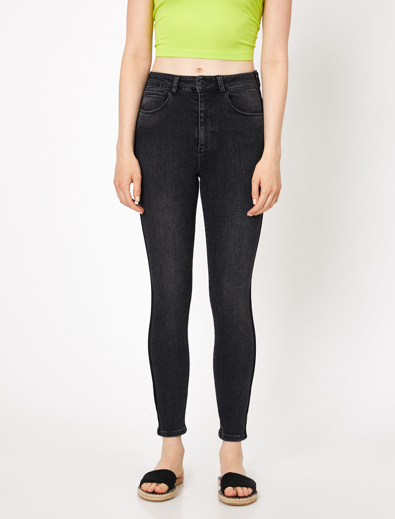   Carmen Jean - Yüksek Bel Dar Kesim Dar Paça Pantolon