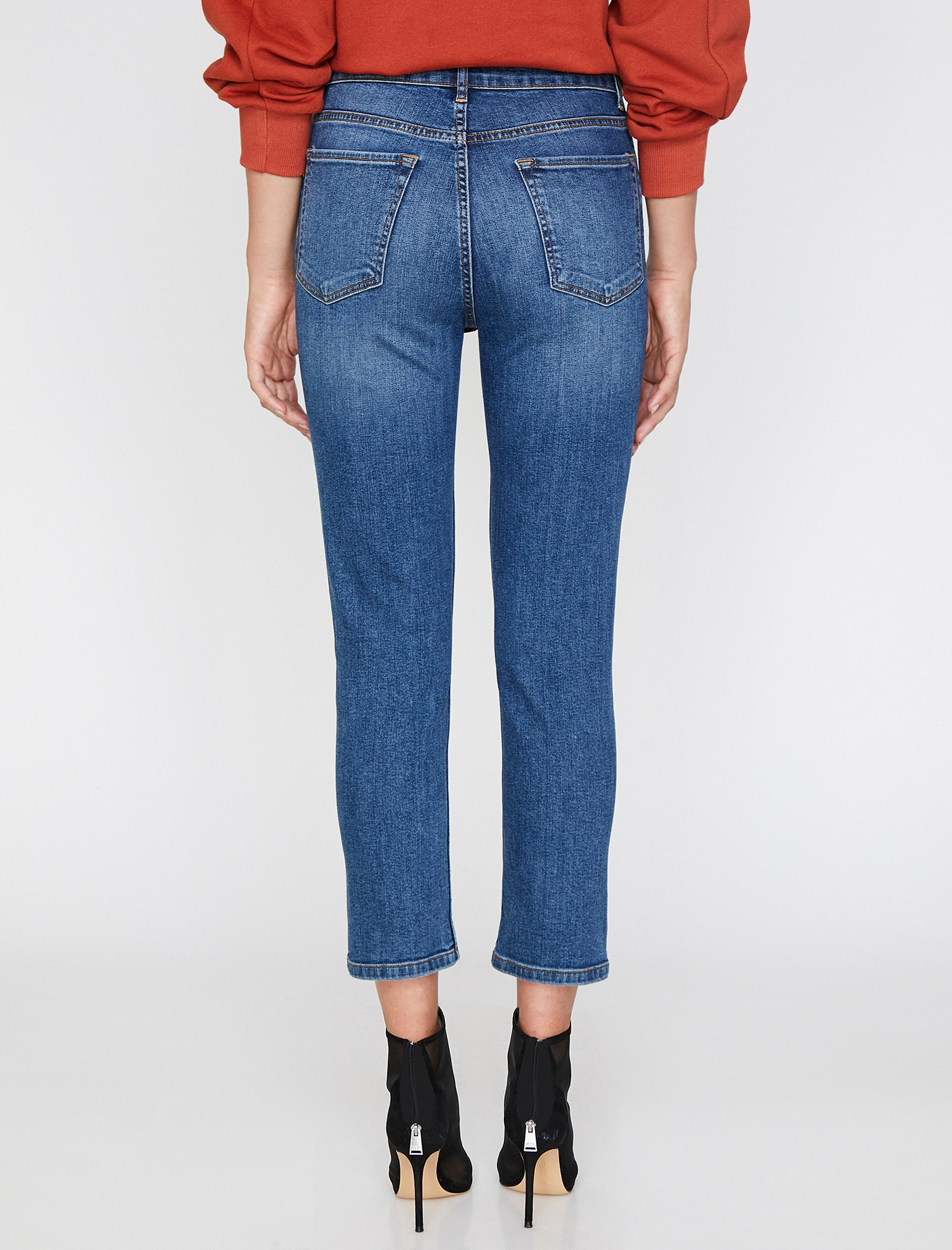   Eve Slim Jean - Yüksek Bel Normal Kesim Hafif Düz Paça Straight Jean Pantolon