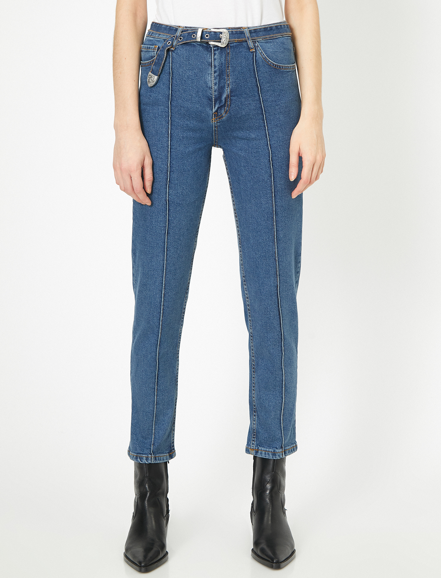   Eve Slim Jean - Yüksek Bel Normal Kesim Hafif Düz Paça Pantolon