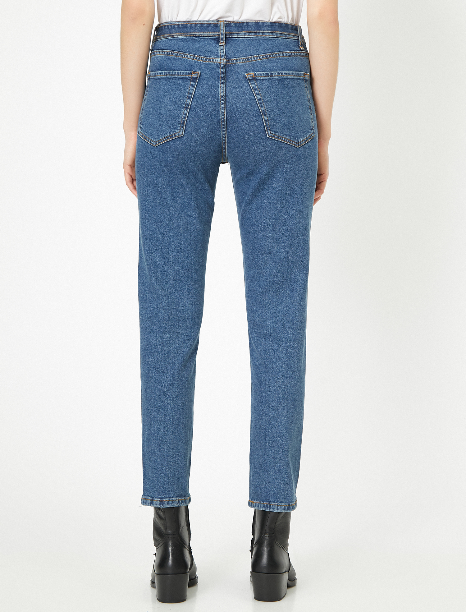   Eve Slim Jean - Yüksek Bel Normal Kesim Hafif Düz Paça Pantolon
