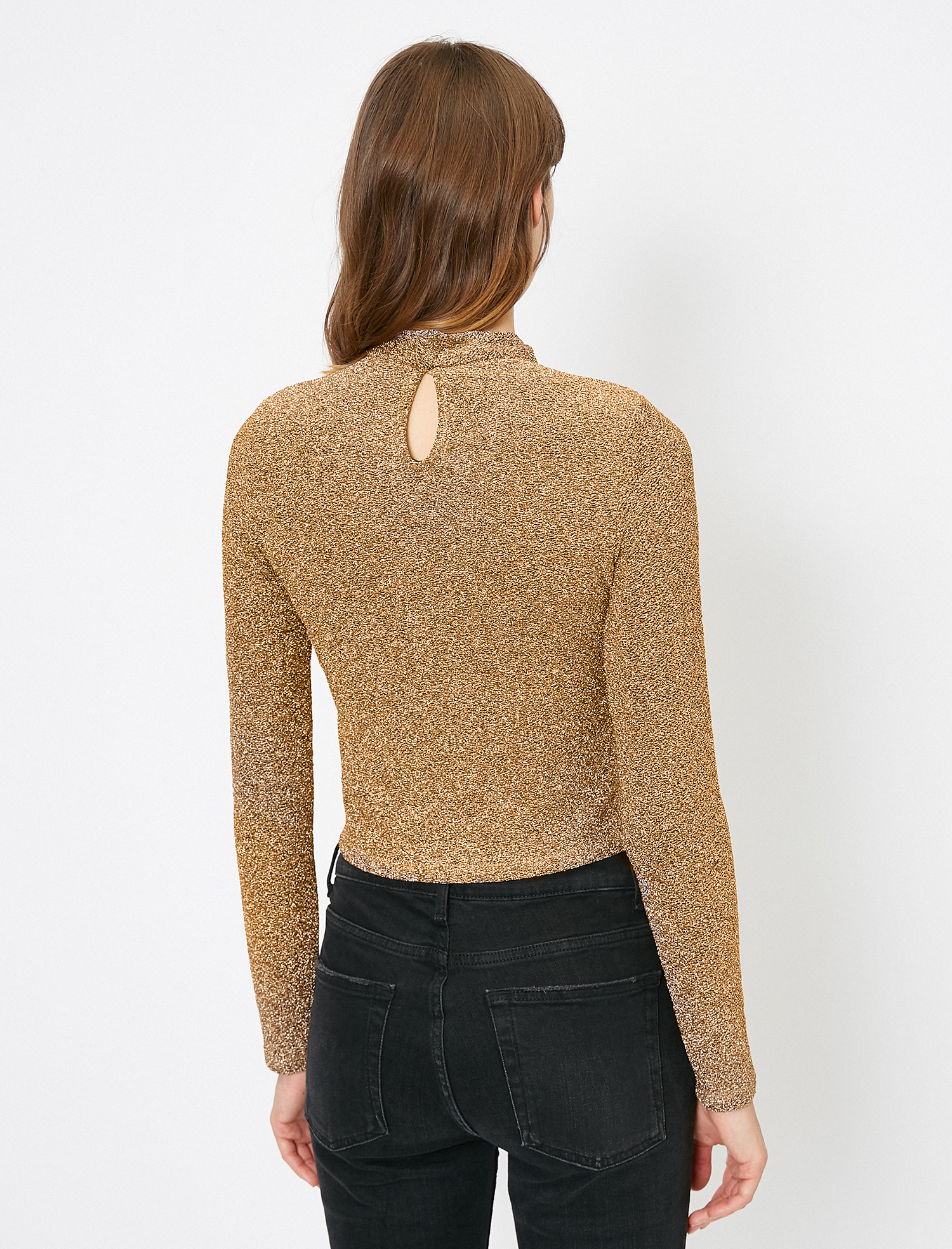 Yüksek Yaka Abiye Bluz