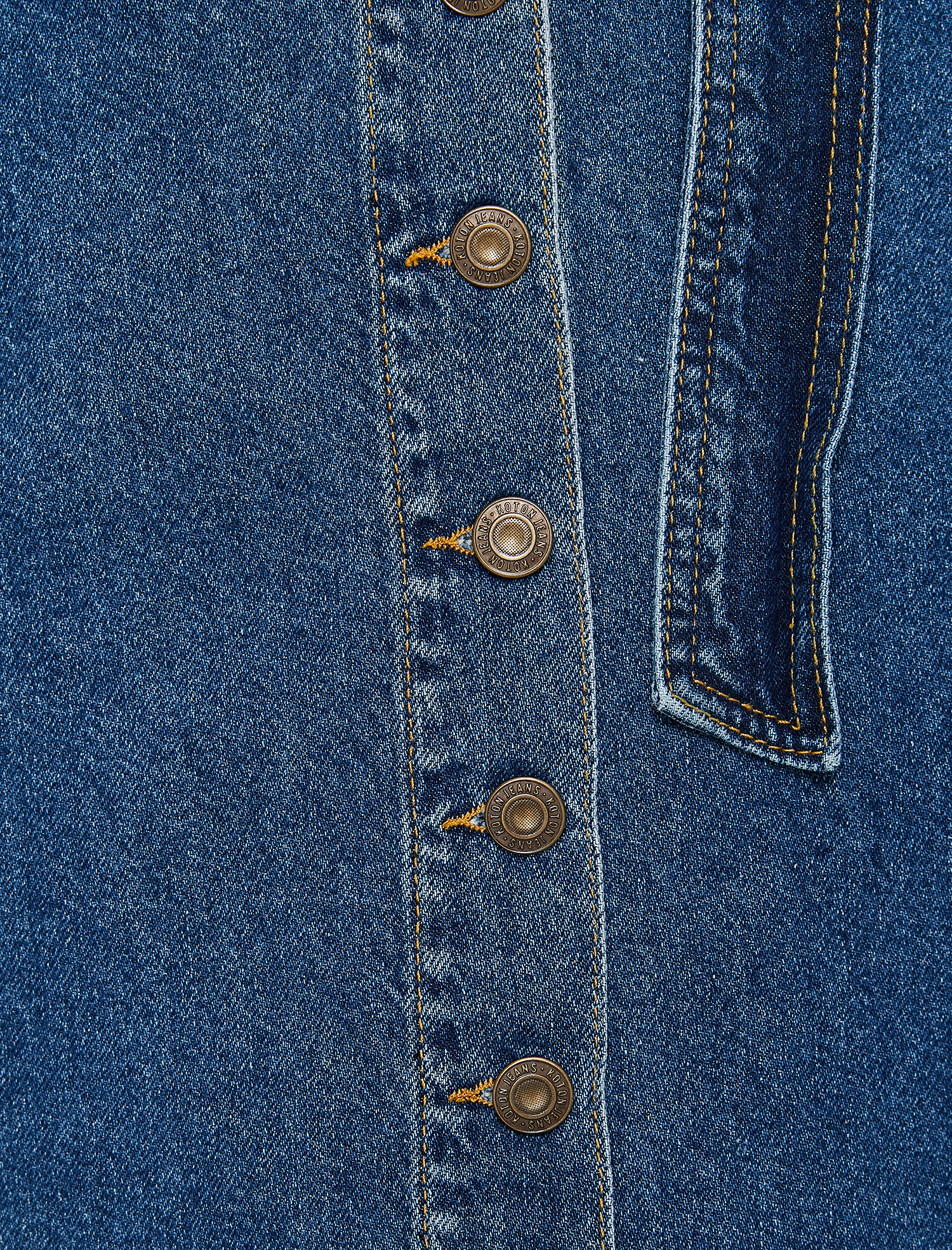   Kemer Detaylı Jean Etek