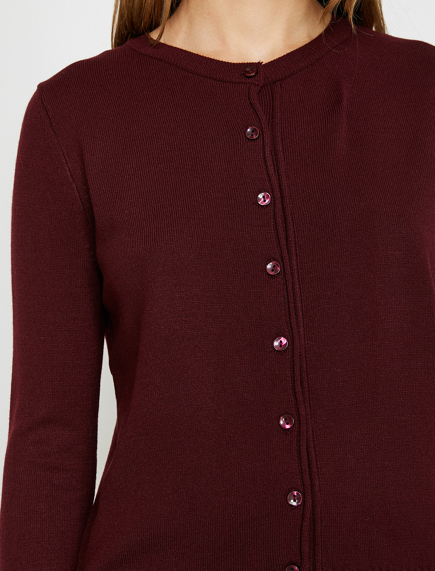 Düğme Detaylı Triko Hırka