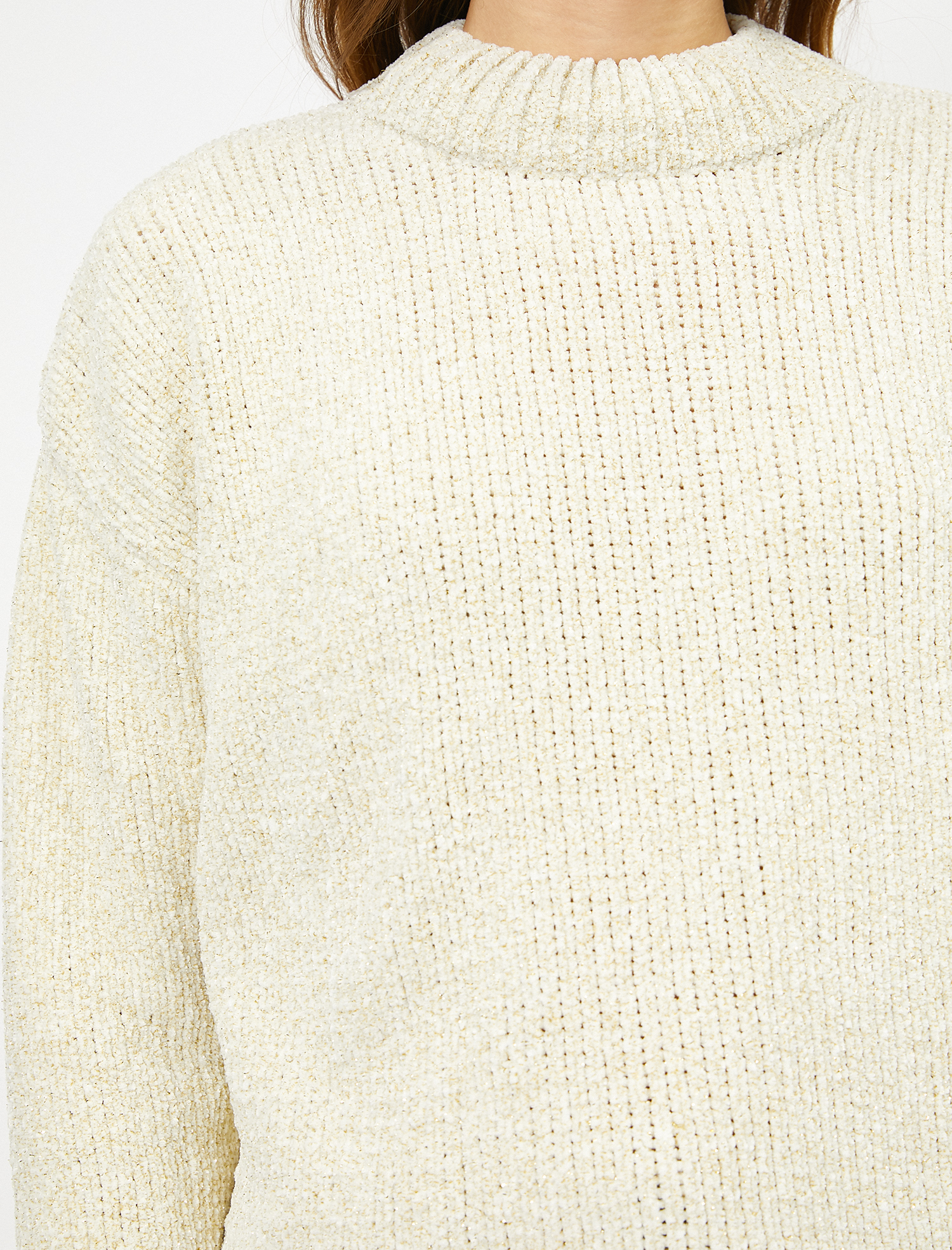   Yırtmaç Detaylı Triko Kazak