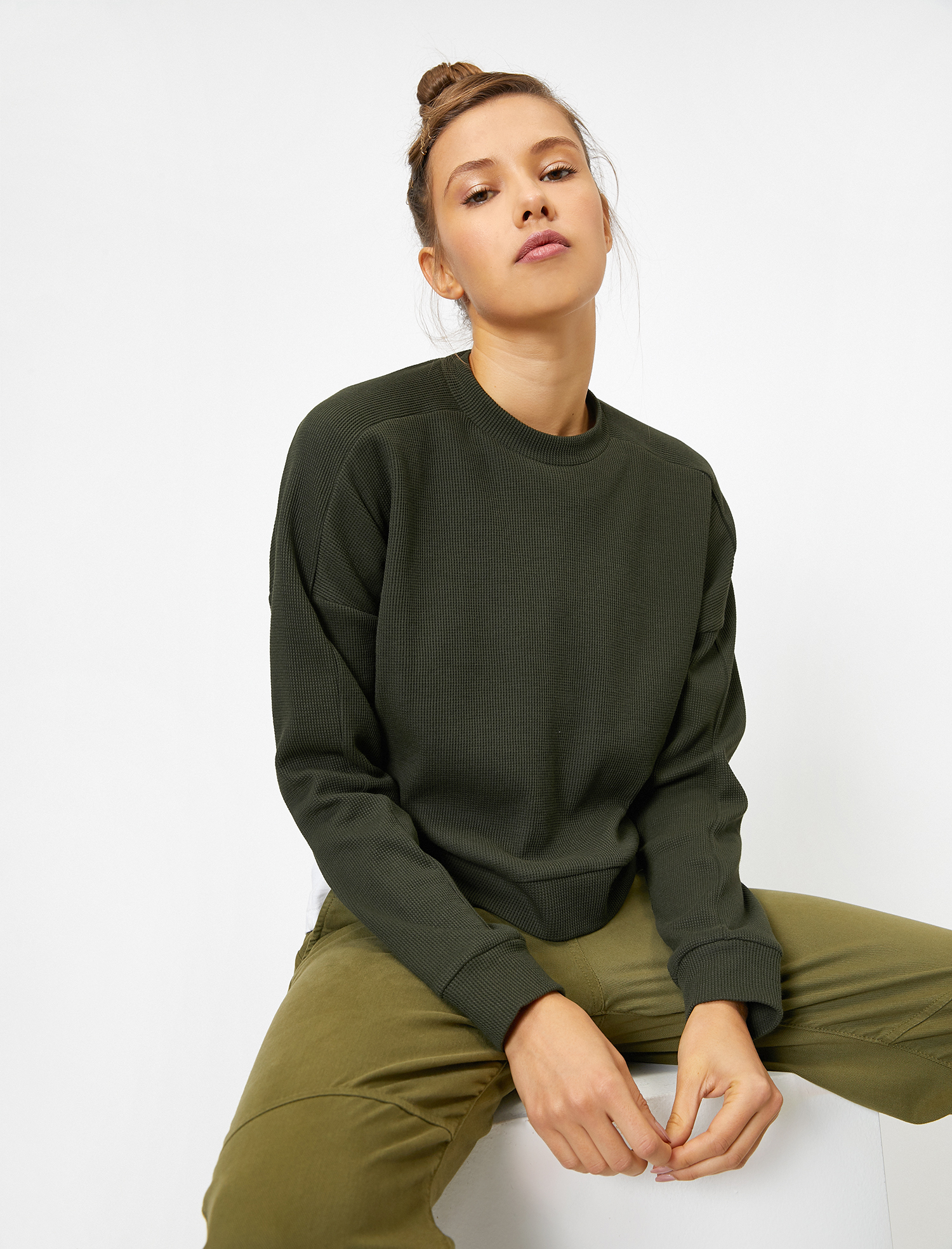  Bisiklet Yaka Sweatshirt