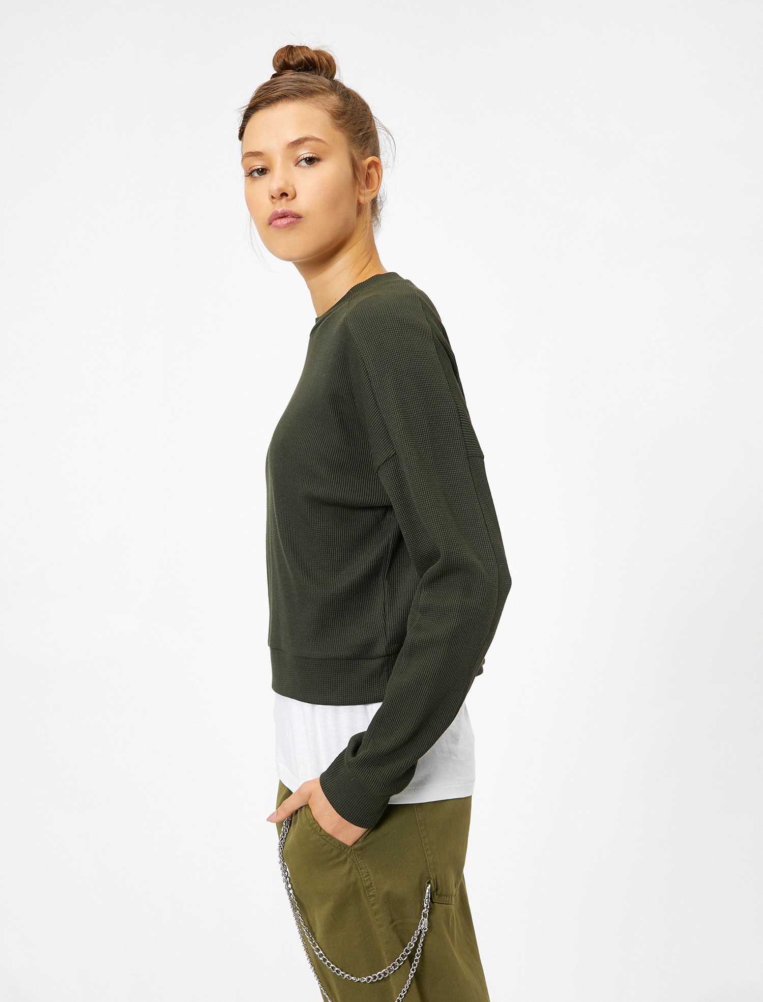   Bisiklet Yaka Sweatshirt