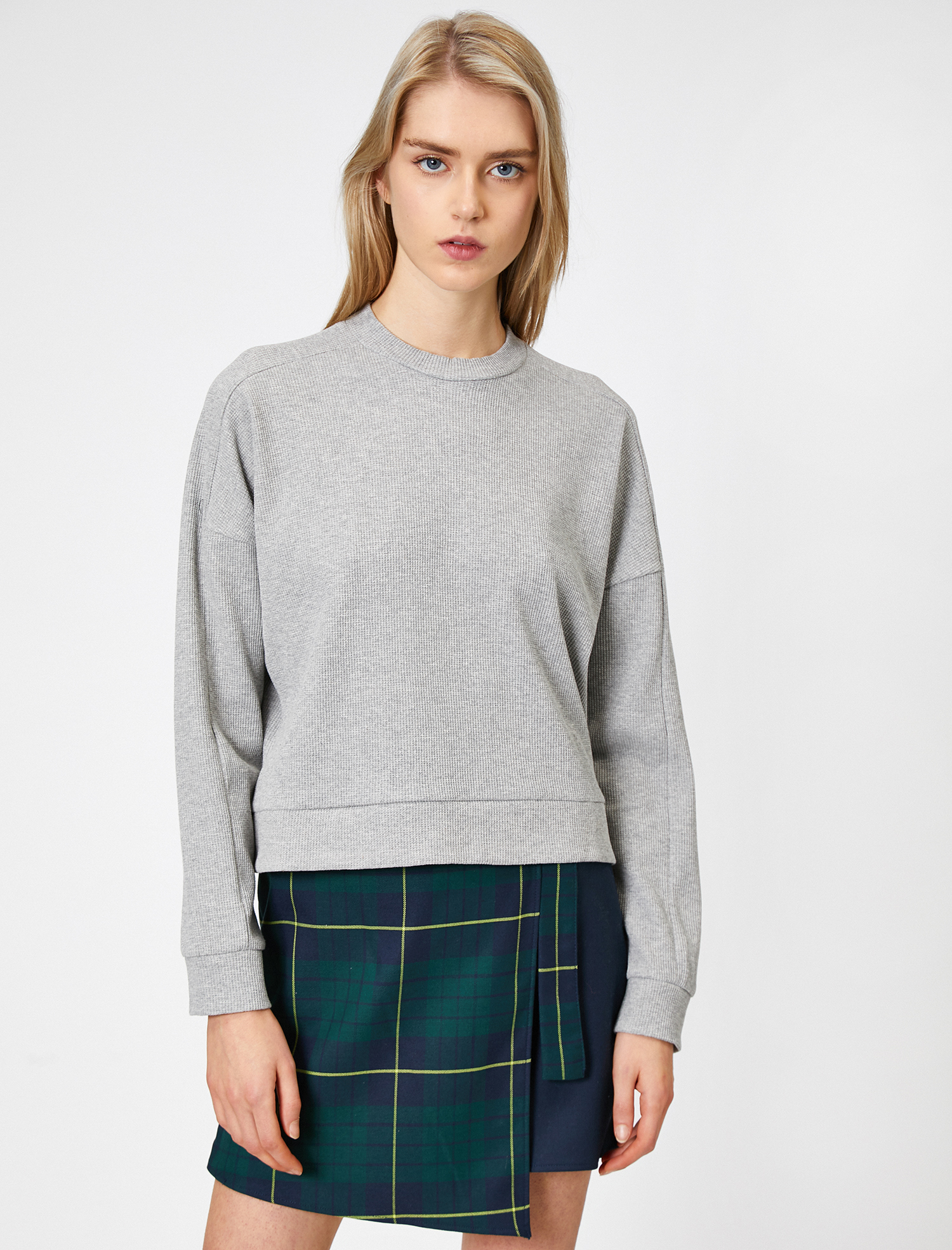   Bisiklet Yaka Sweatshirt