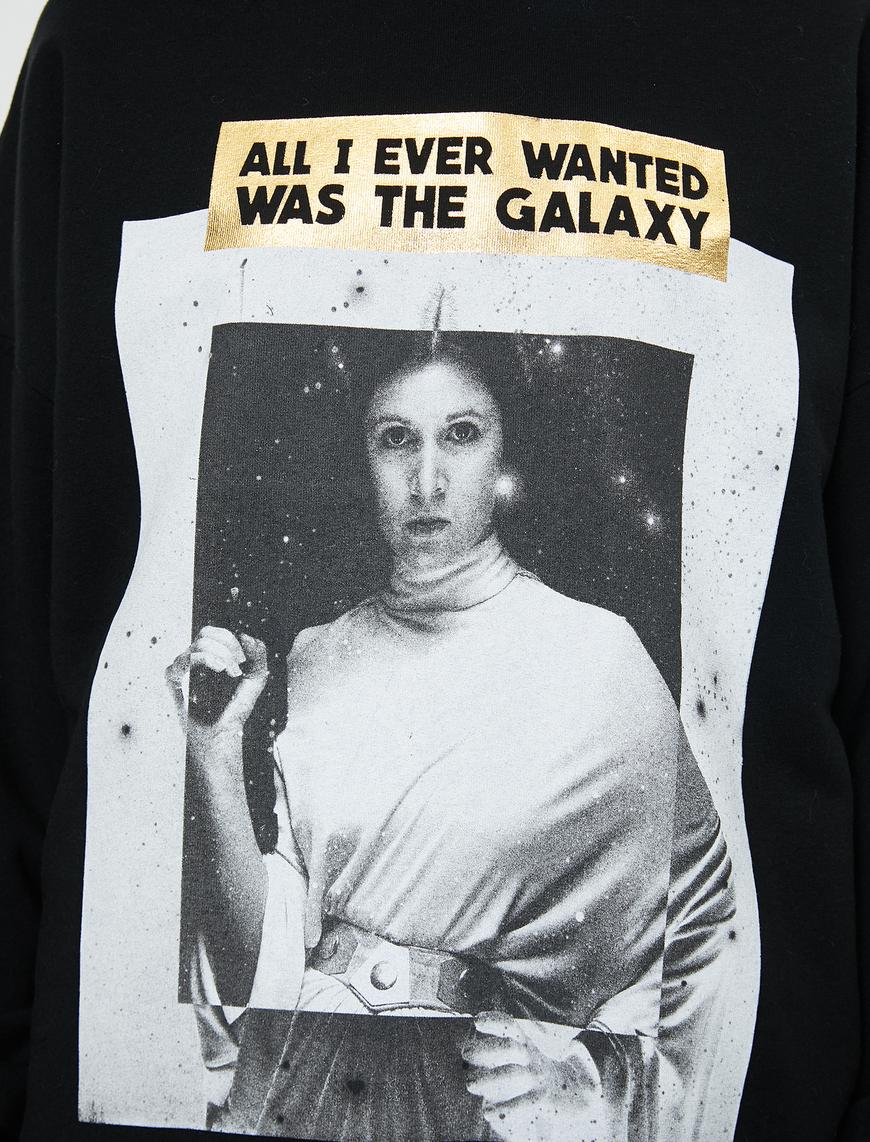   Oversize Star Wars Lisanslı Yazılı Baskılı Sweatshirt