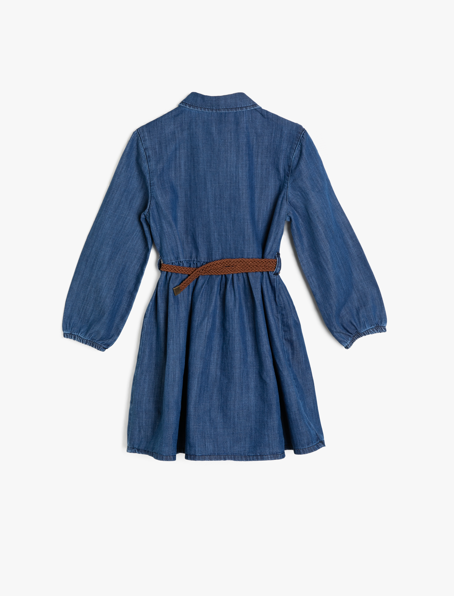  Kız Çocuk Kemer Detaylı Elbise