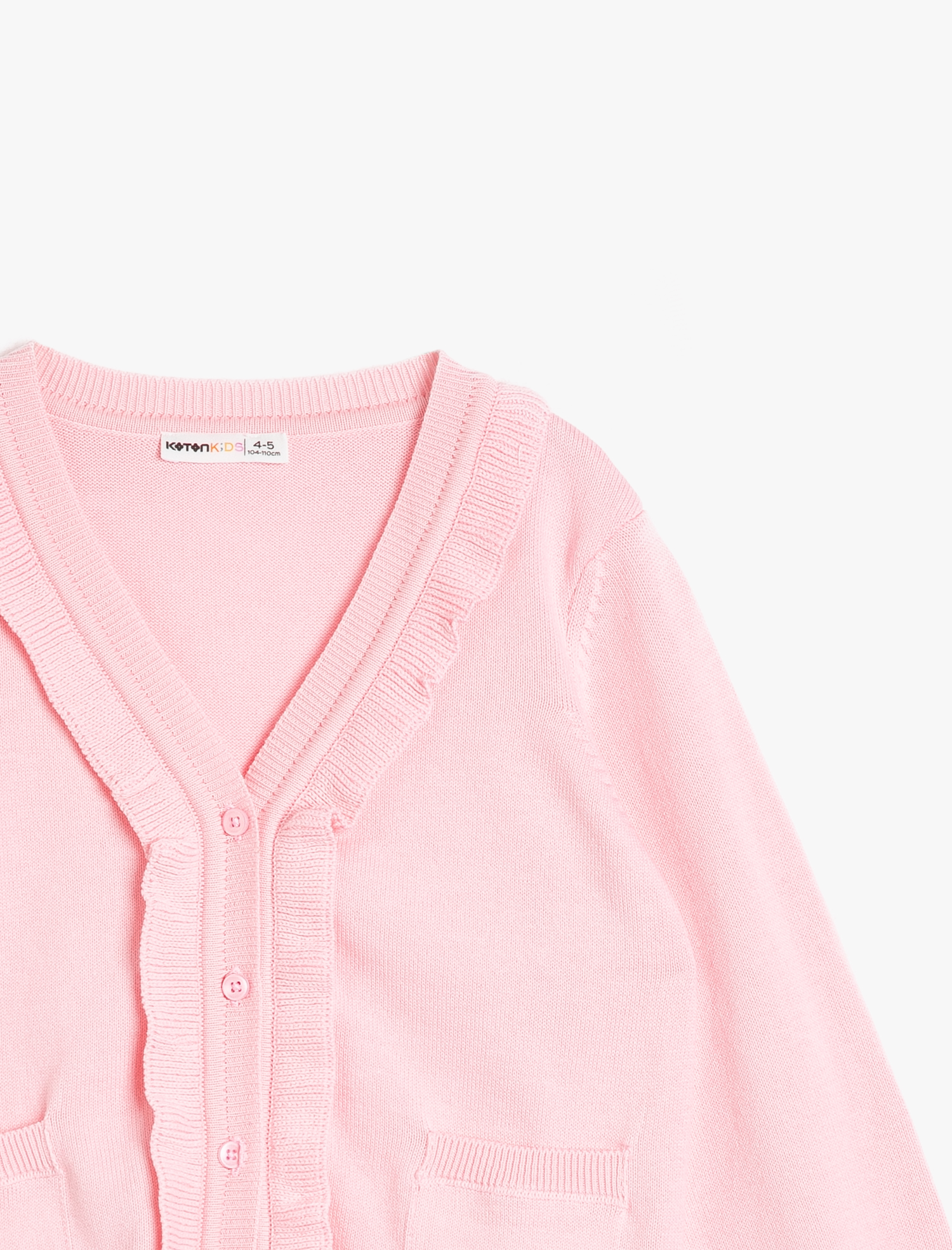 Kız Çocuk Cep Detaylı Triko Hırka