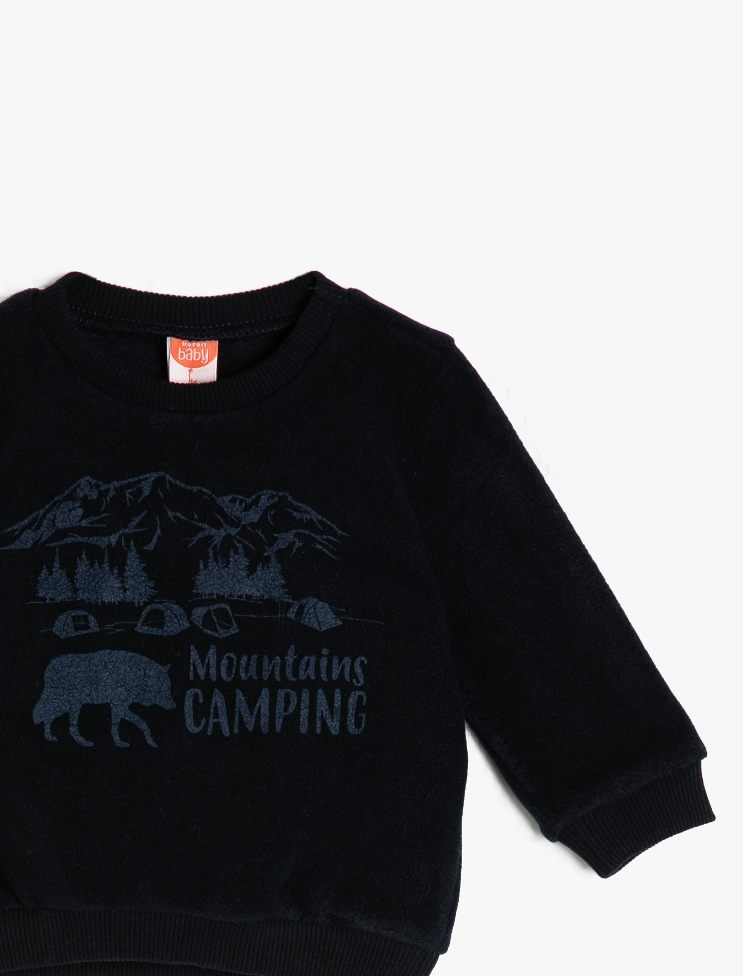 Erkek Bebek Yazılı Baskılı Sweatshirt