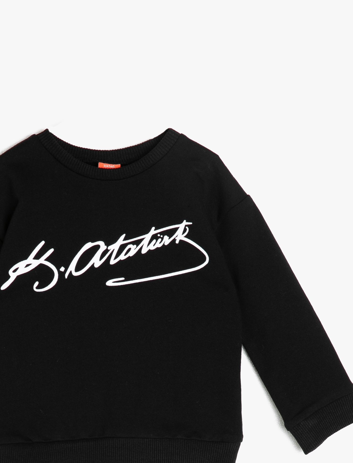Kız Bebek Atatürk İmzası Baskılı Sweatshirt