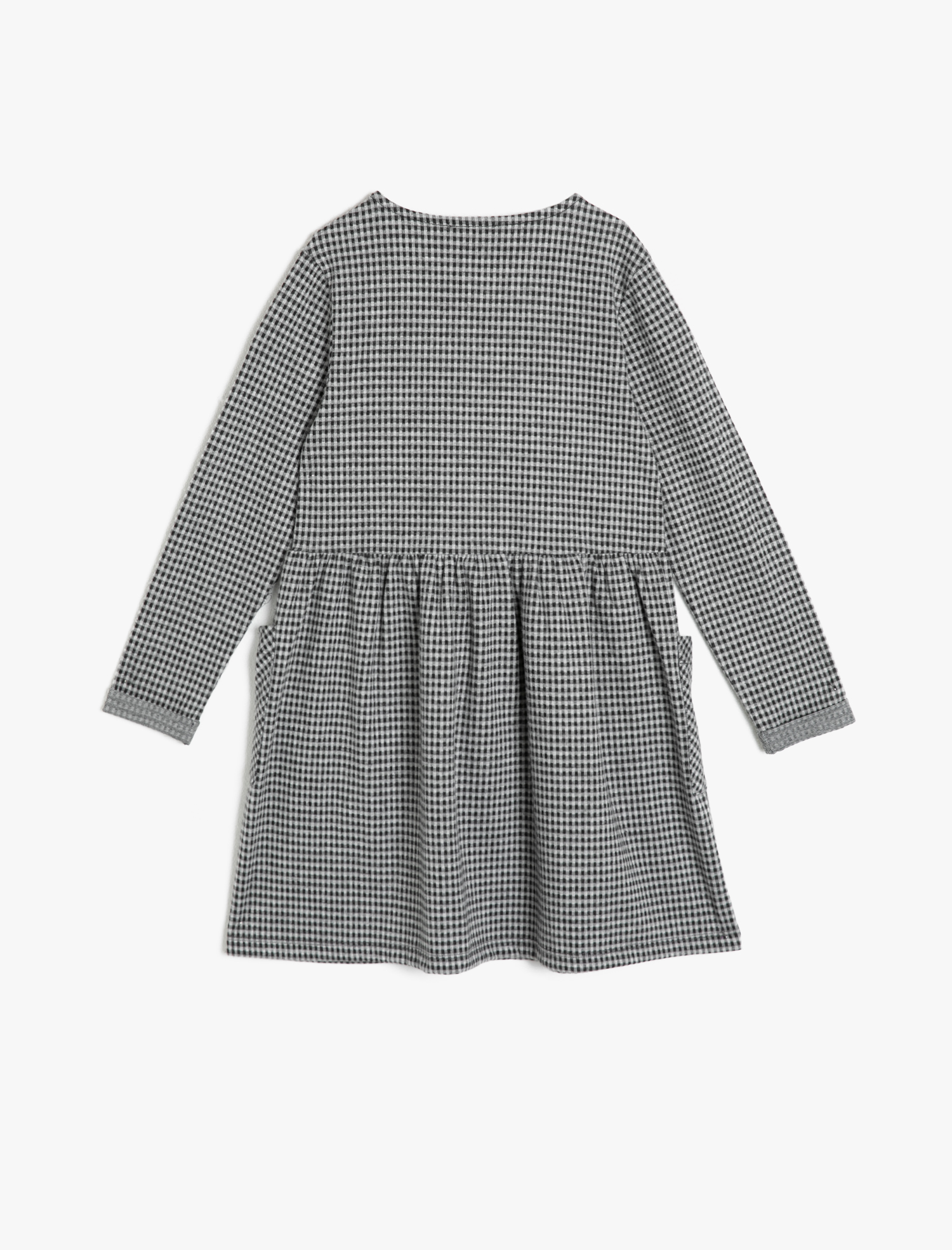  Kız Çocuk Düğme Detaylı Elbise