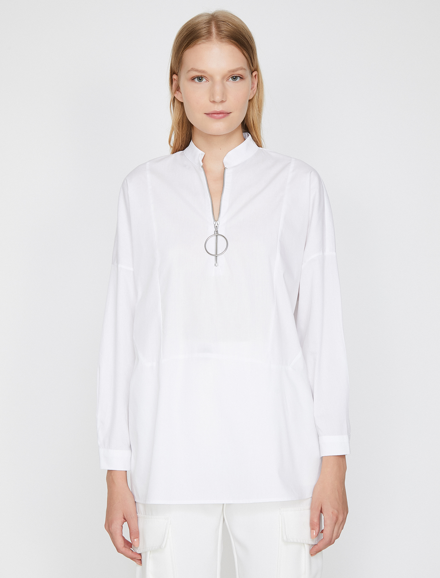 Fermuar Detaylı Bluz