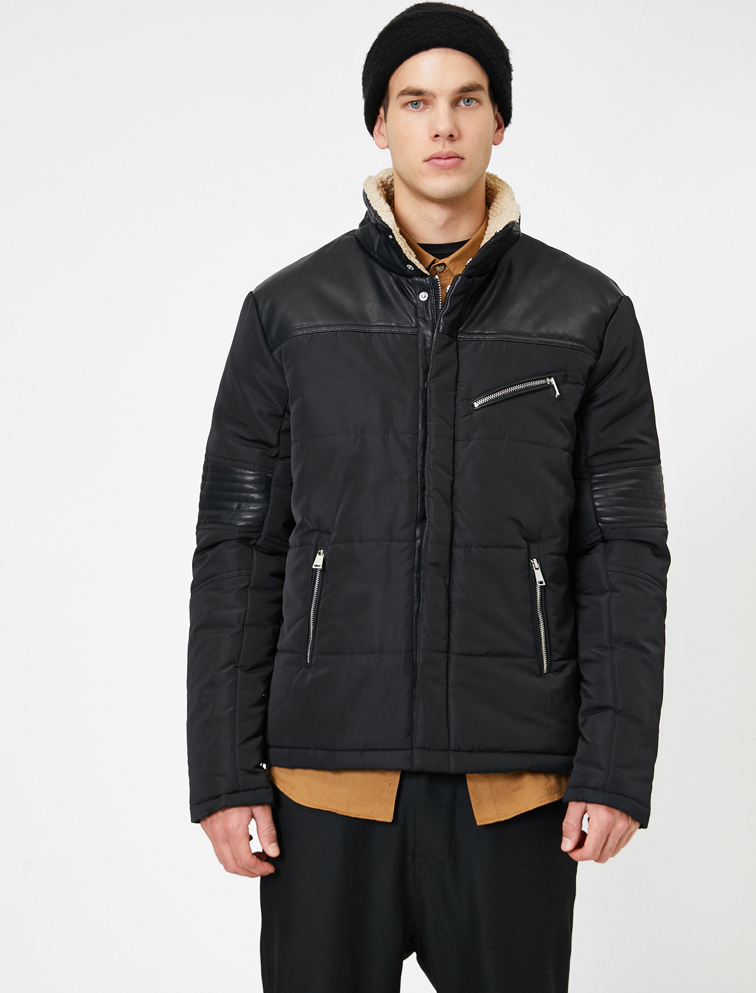 Cep Detaylı Şişme Mont