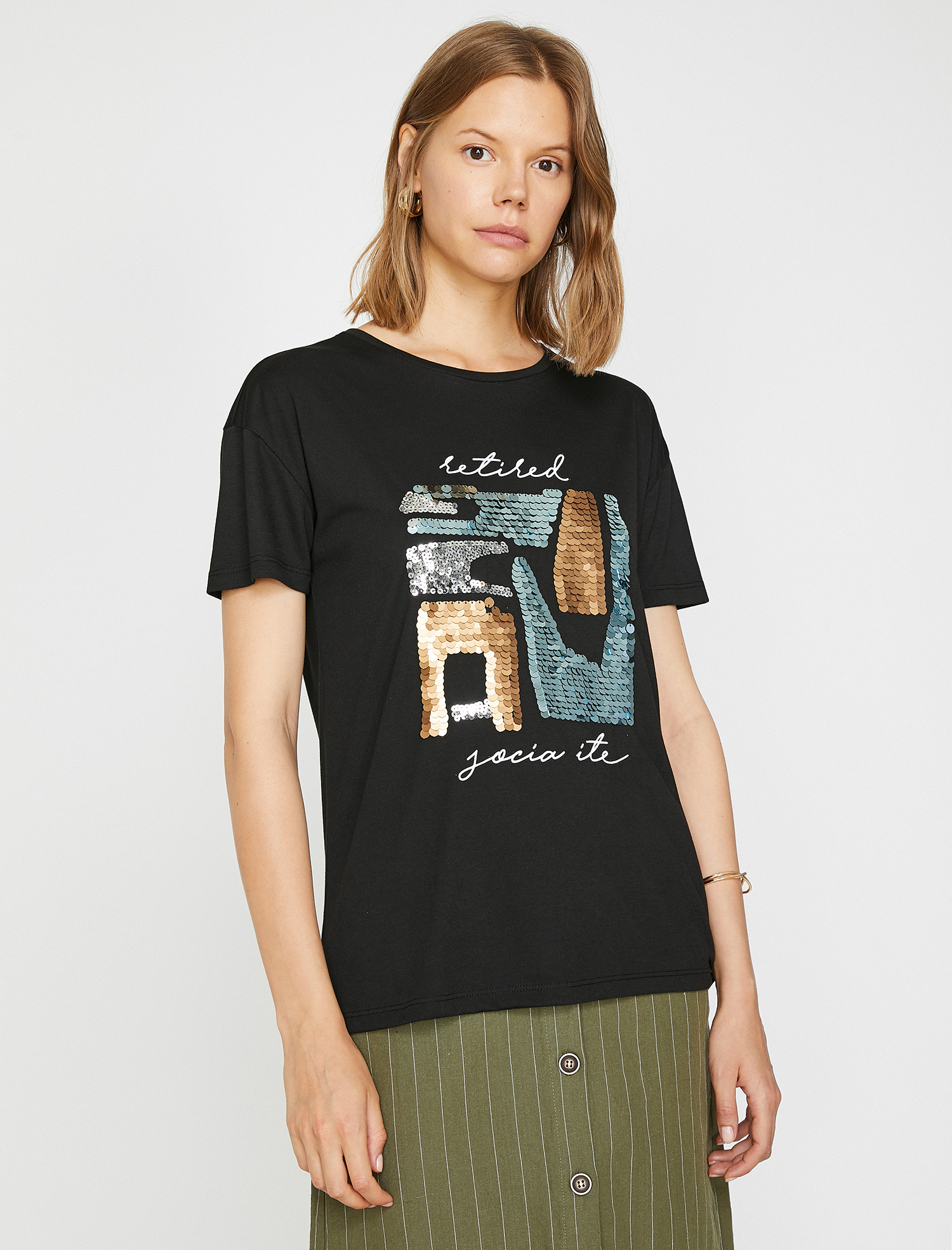   Bisiklet Yaka Sweatshirt